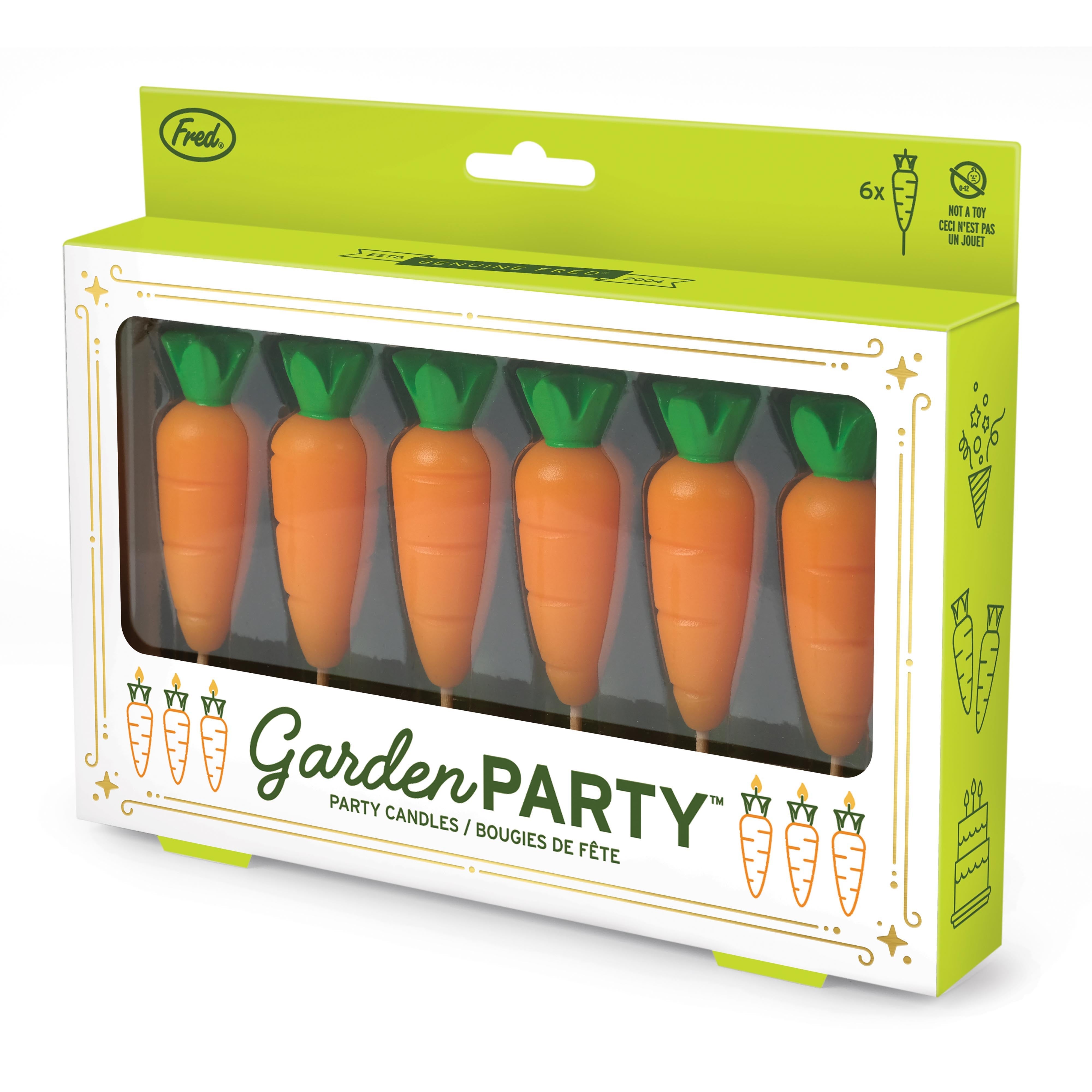Fred Garden Party Birthday Candles-6 Piece Set Orange