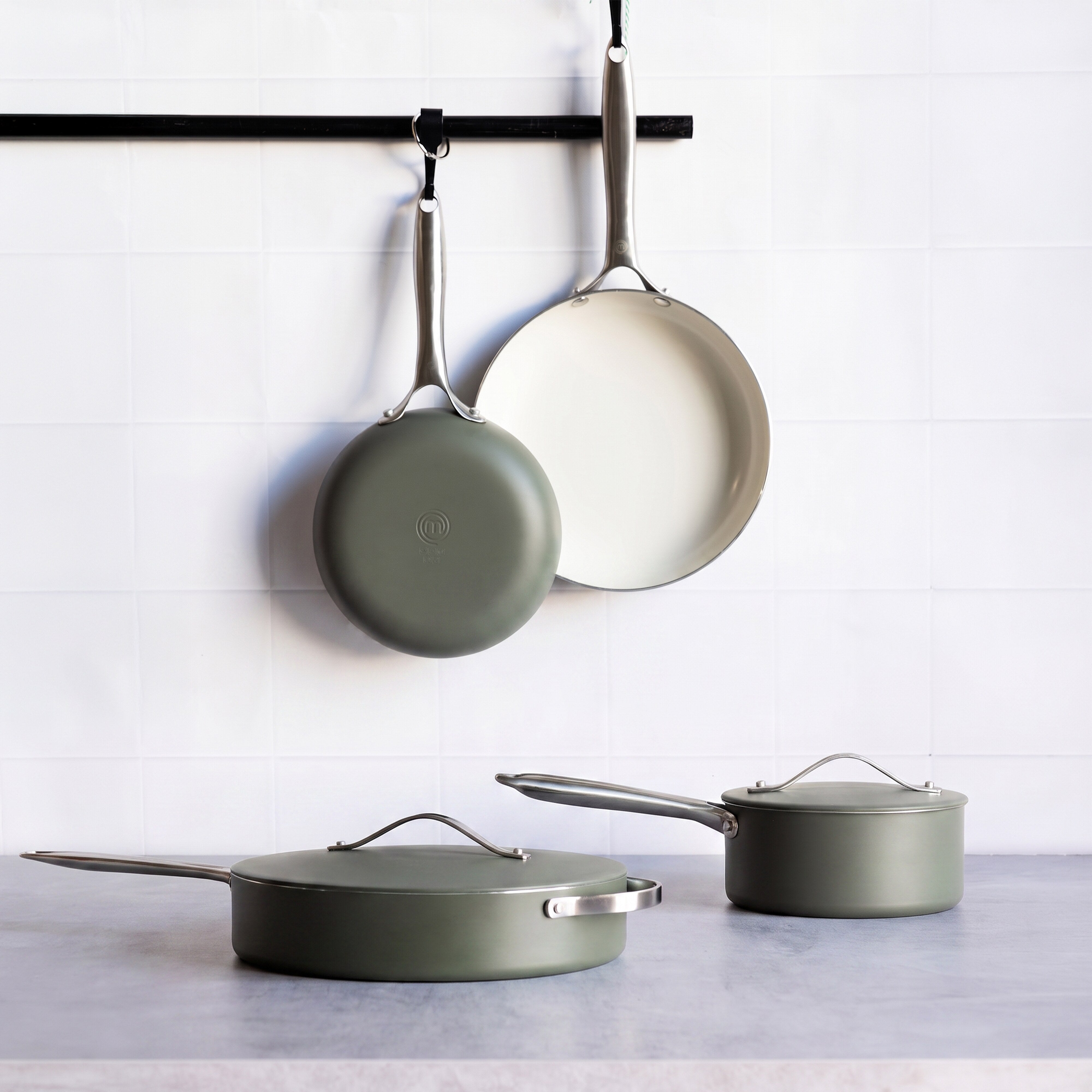 MasterChef Sage Elementa Frypan 20cm Sage & Cream
