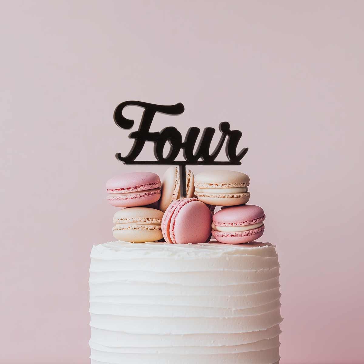 Sugar Crafty Number 4 Cake Topper Black