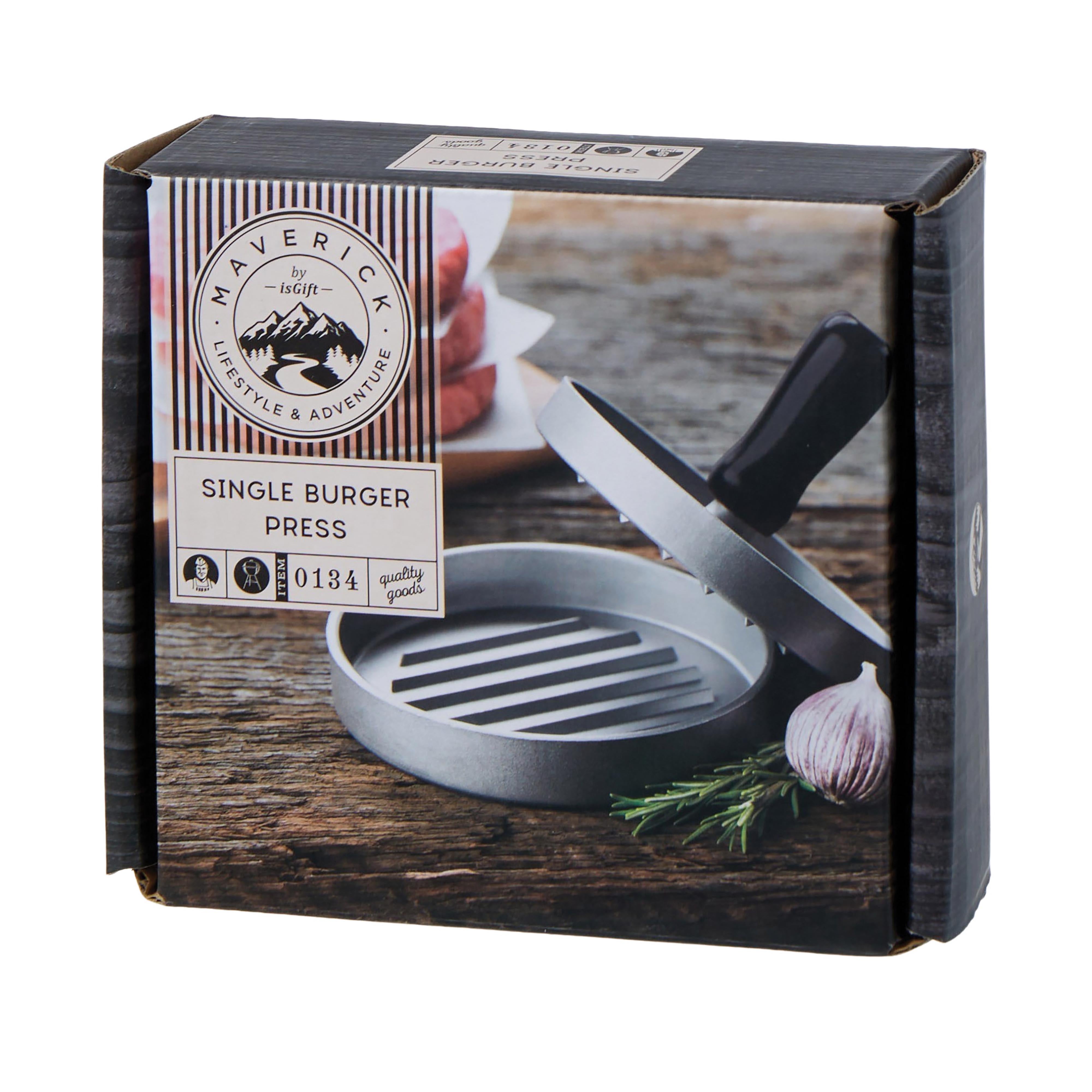 Maverick Single Burger Press Grey & Black