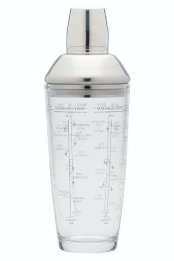 BarCraft 700ml Glass Boston Cocktail Shaker