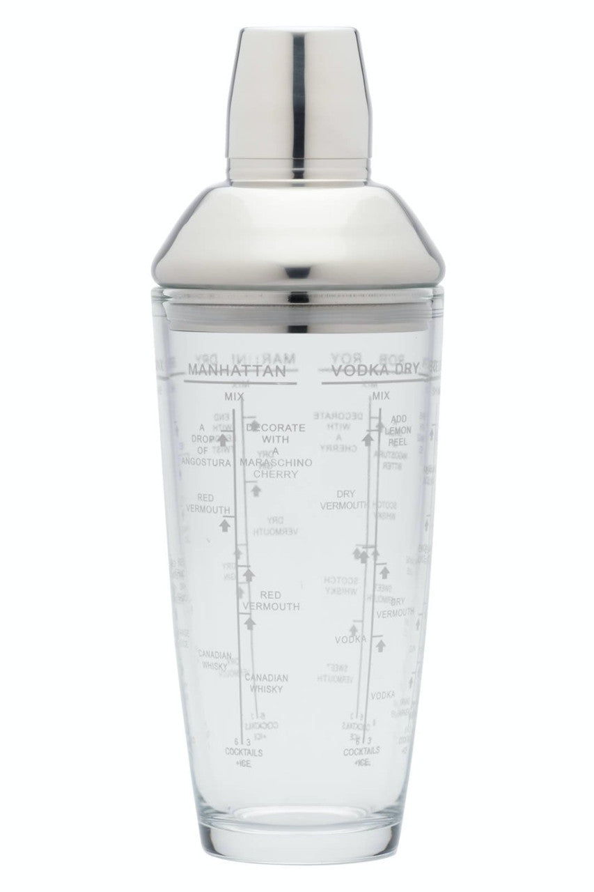 BarCraft 700ml Glass Boston Cocktail Shaker