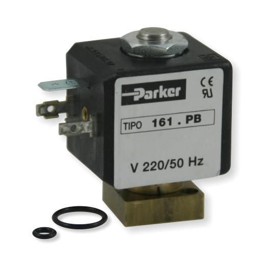 Parker 2 Way Flat Base Solenoid Valve with Coil