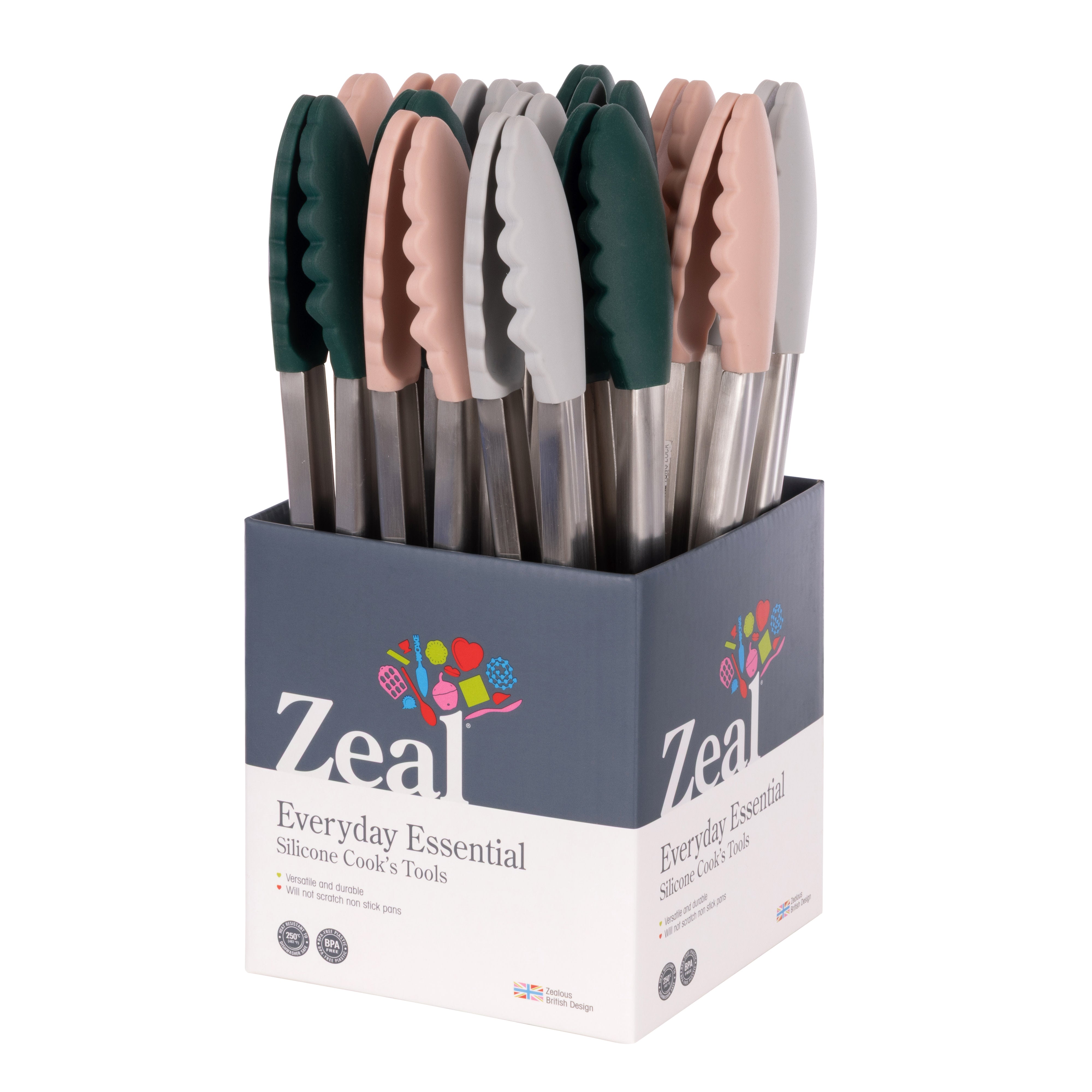 Zeal Silicone Tongs Forest Blush