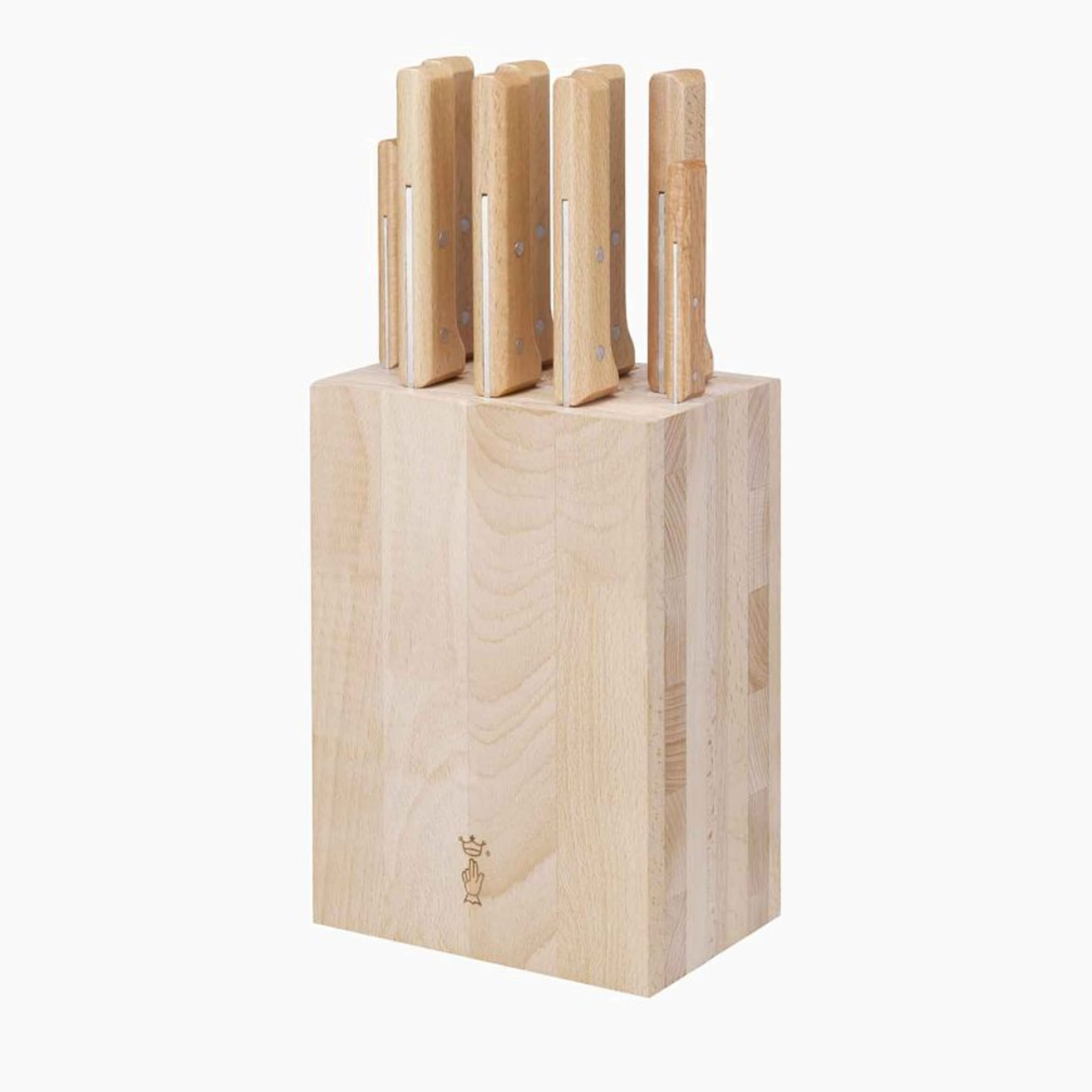Opinel Beech Wood Knife Block for 9 Knives