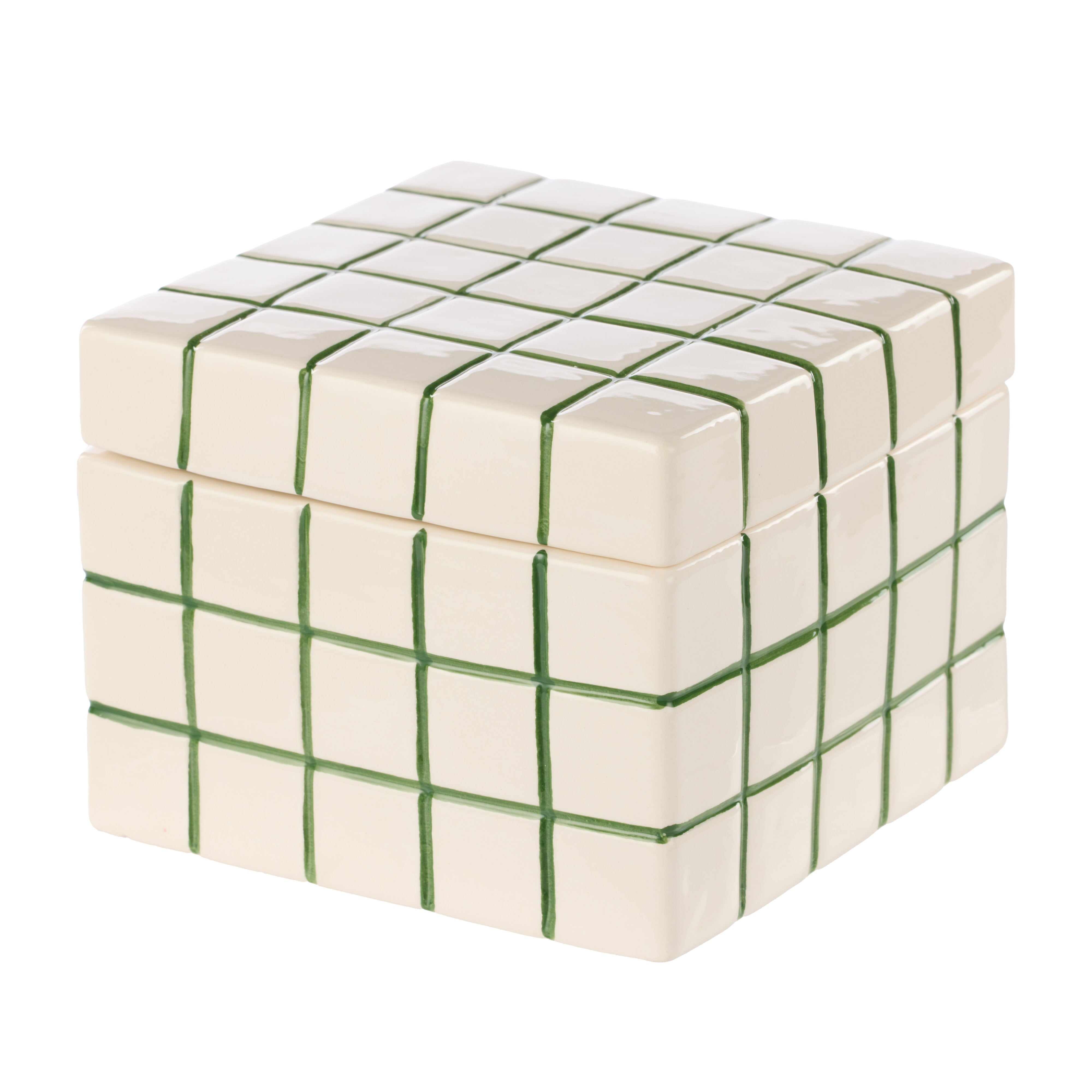 Emporium Lulu Collection Check Box Green