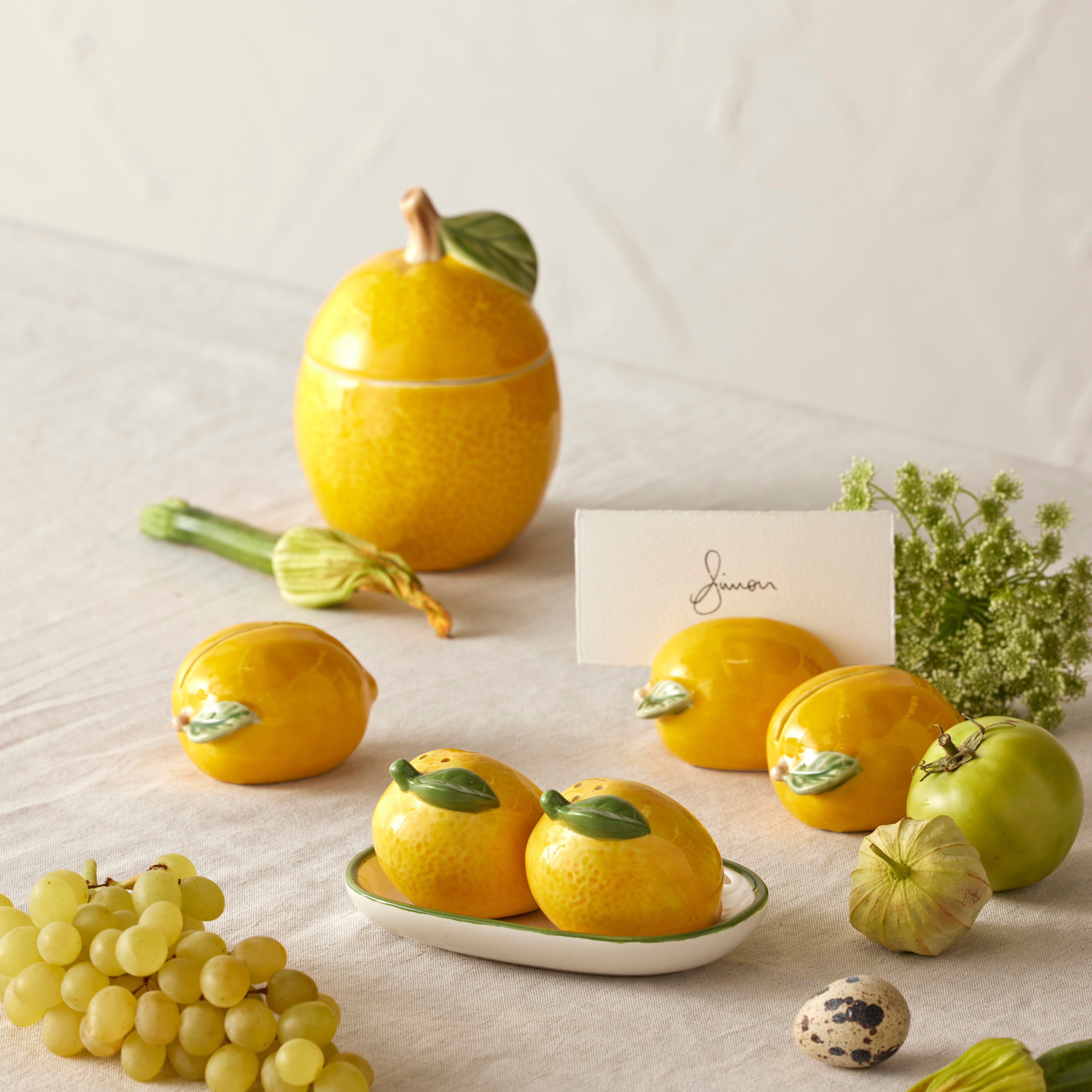 Emporium Limoncello Salt and Pepper Shakers Yellow & Green