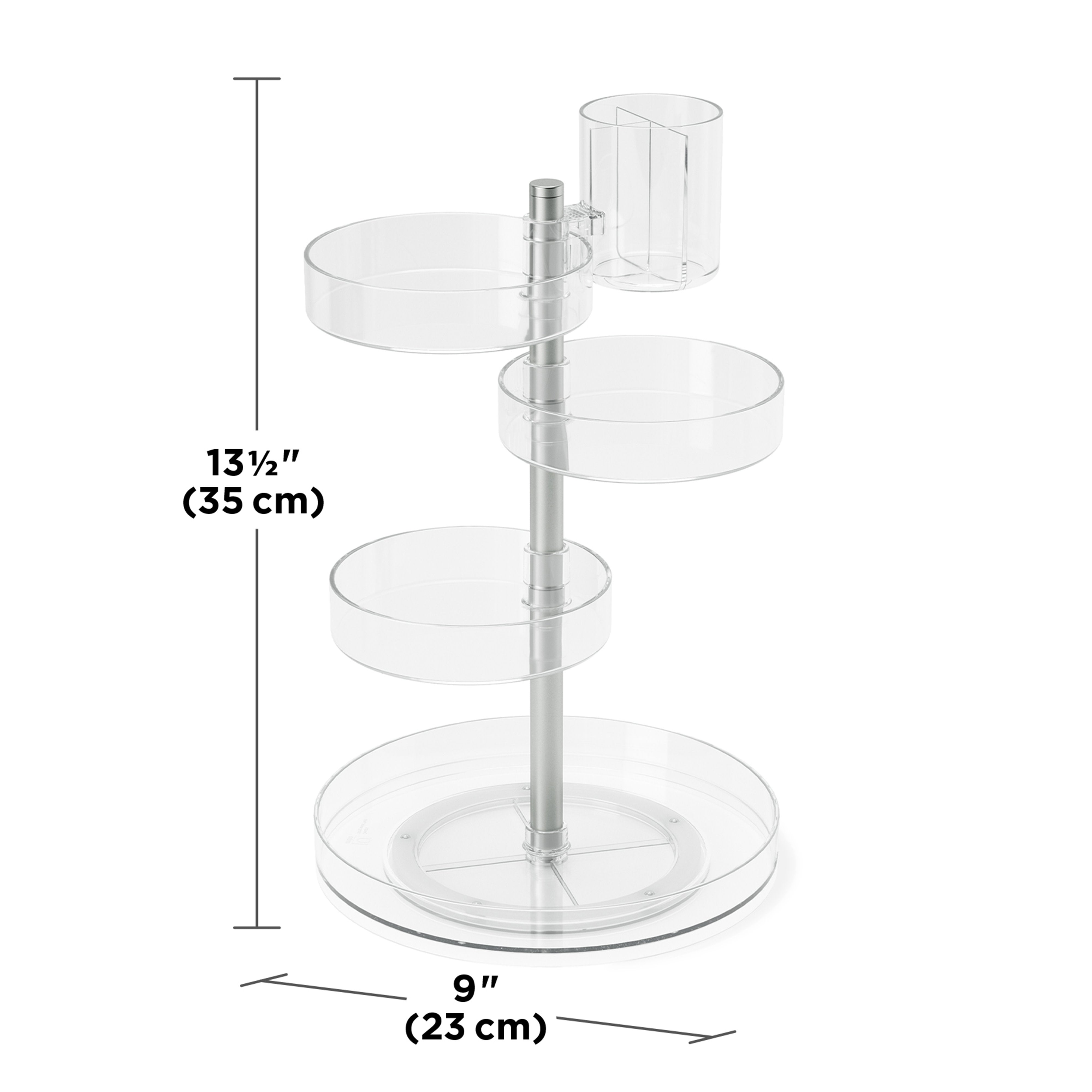 Umbra Pirouette Organizer Clear & Nickel