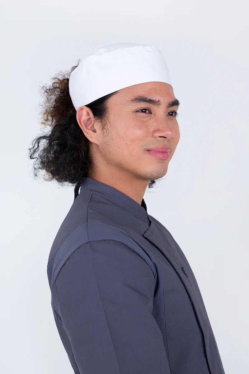 Aussie Chef Box Hat White-Size: Small