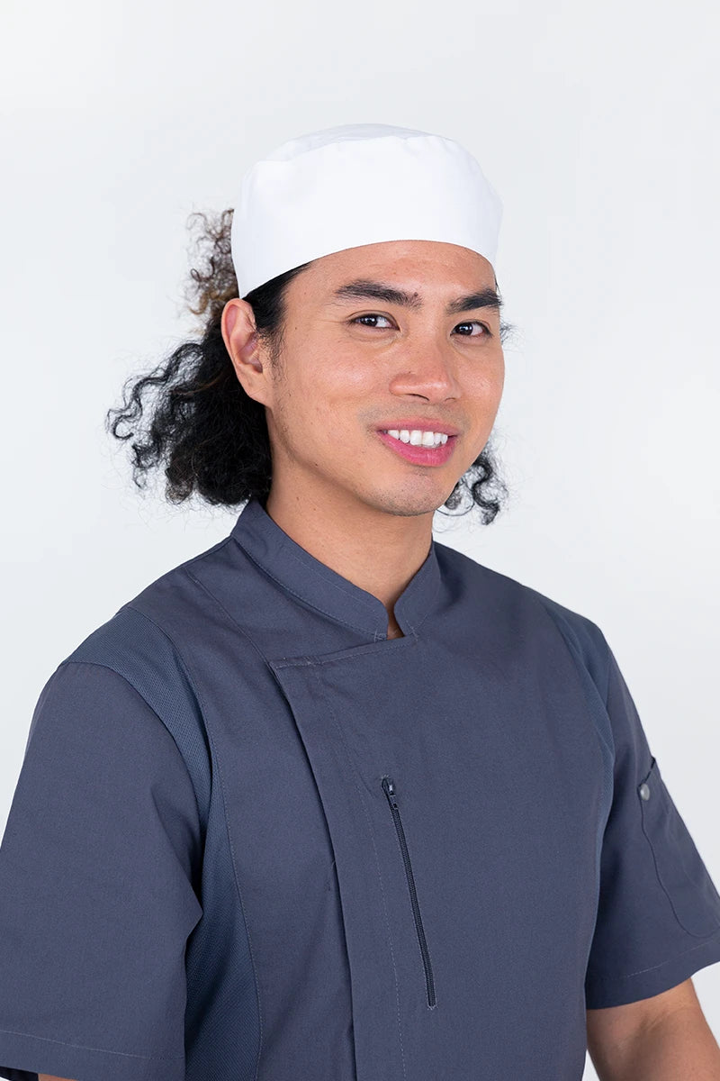 Aussie Chef Box Hat White-Size: Small