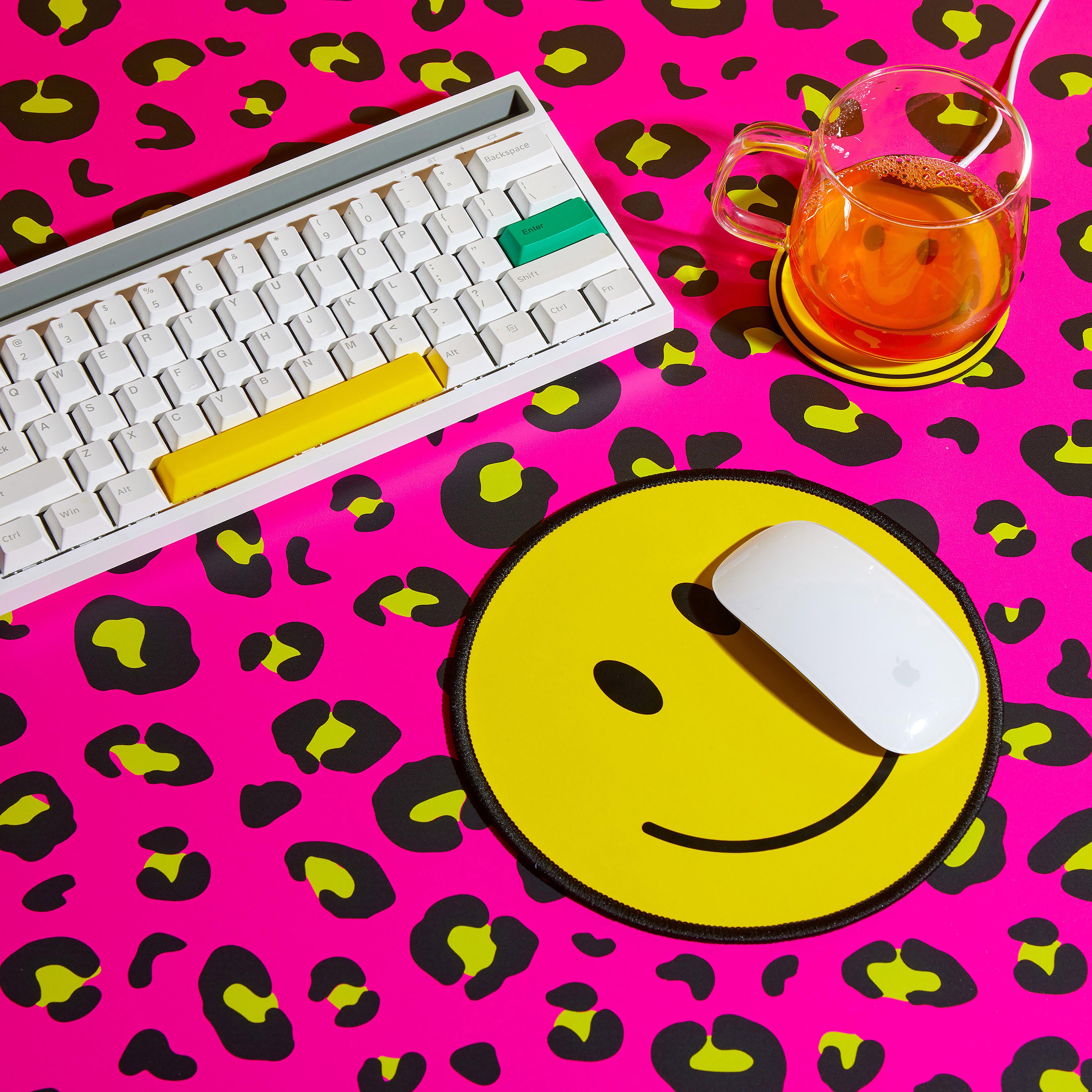 Mustard Happy Face Cup Warmer