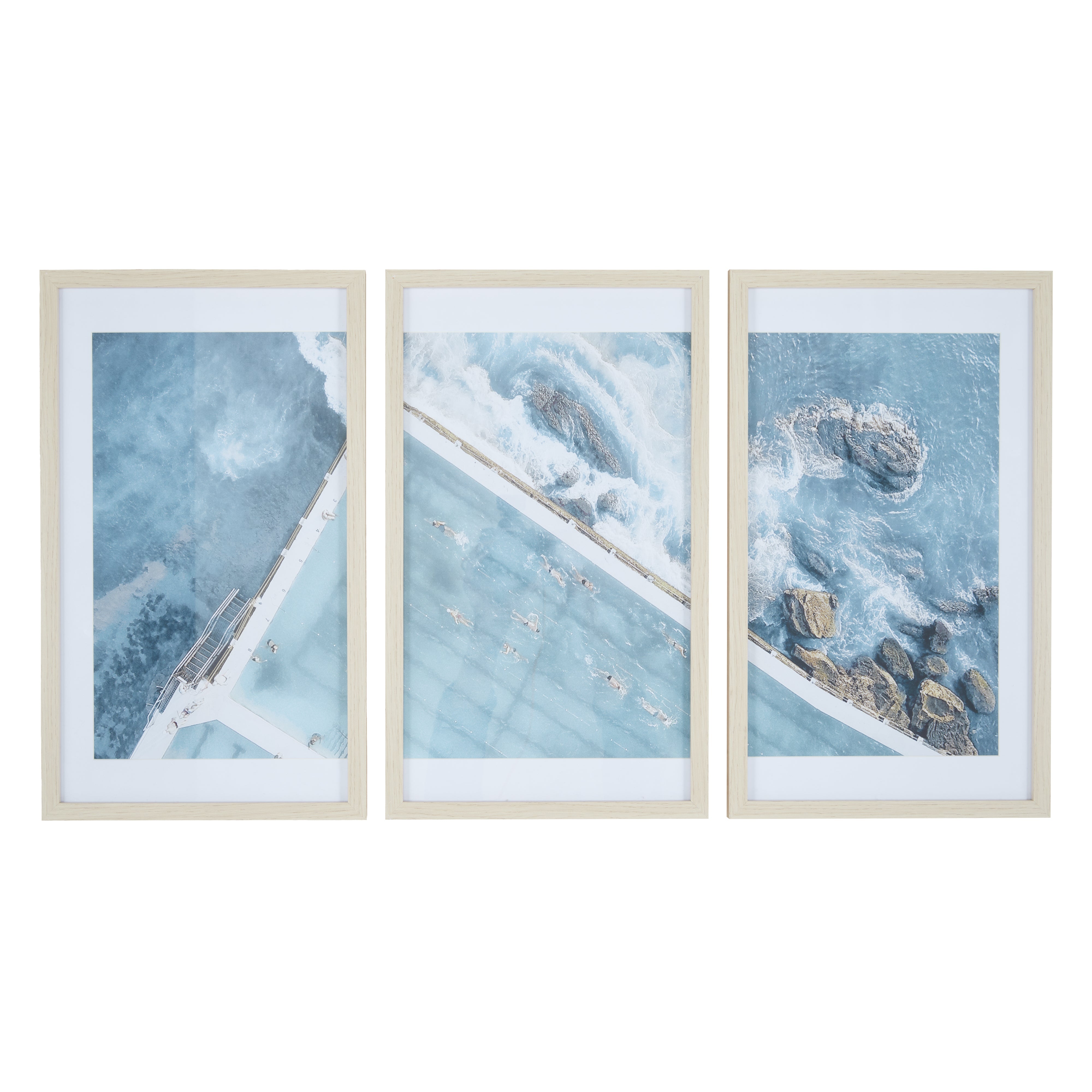 Emporium Ocean View Wall Art Set 3 Piece Set Multi-Coloured