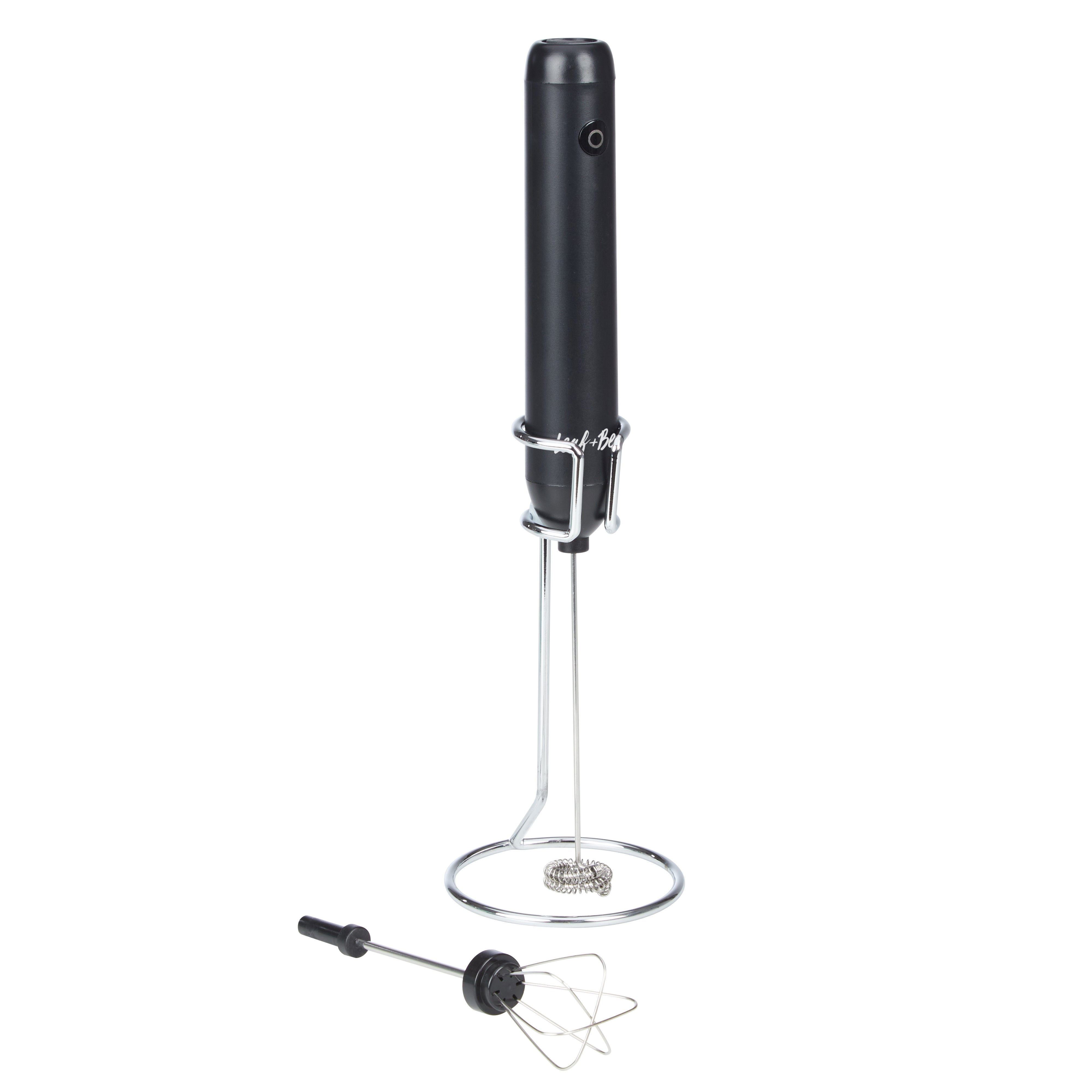Leaf & Bean 2 In 1 Handheld Rechargeable Milk Frother Black