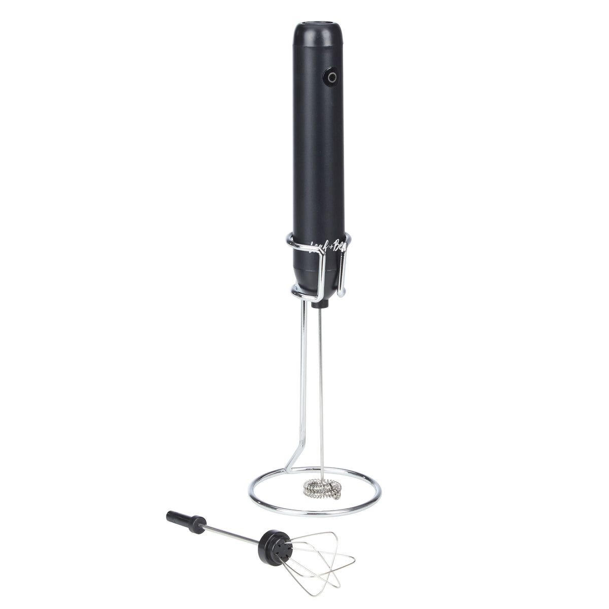 Leaf & Bean 2 In 1 Handheld Rechargeable Milk Frother Black