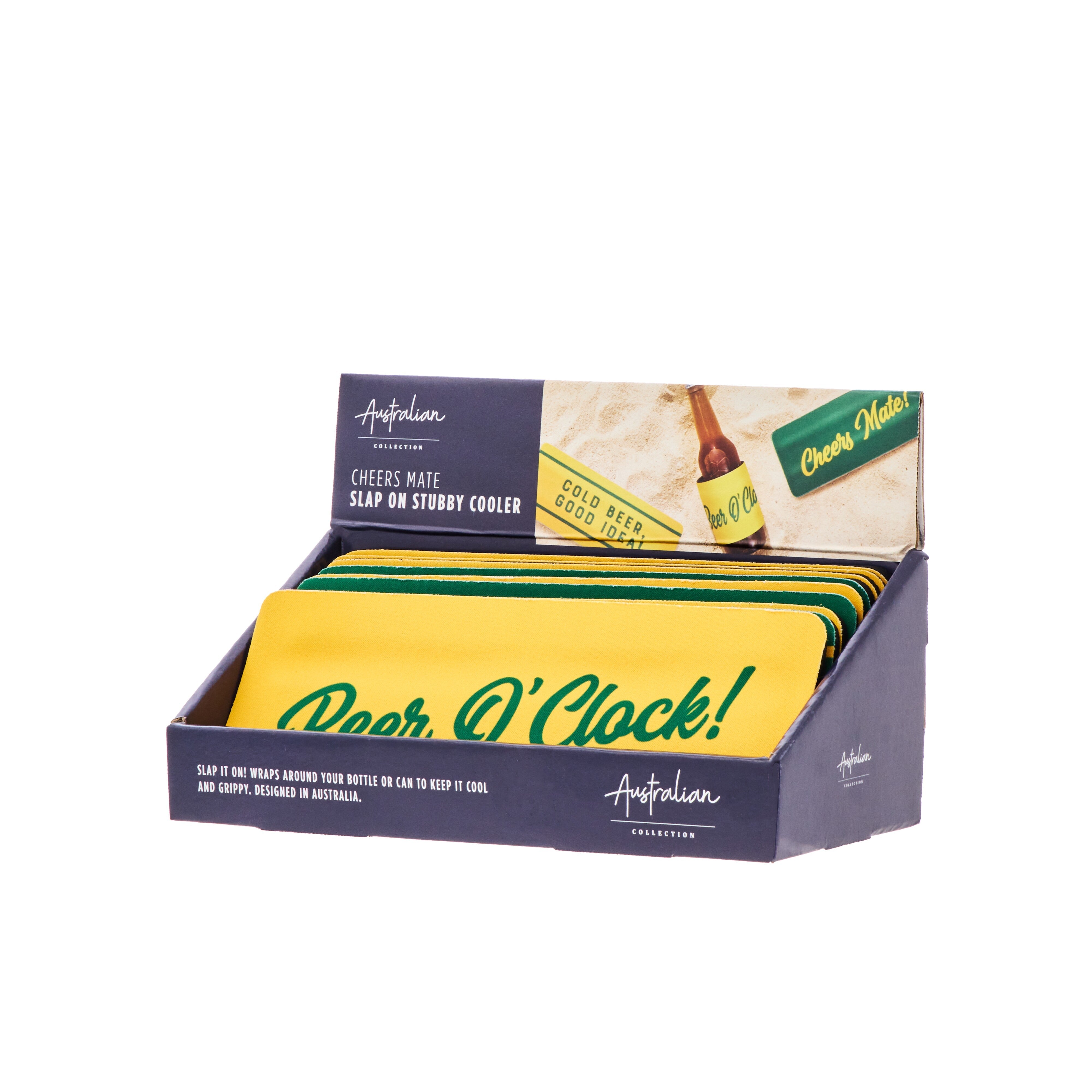 Australian Collection Cheers Mate Slap On Stubby Cooler Assorted