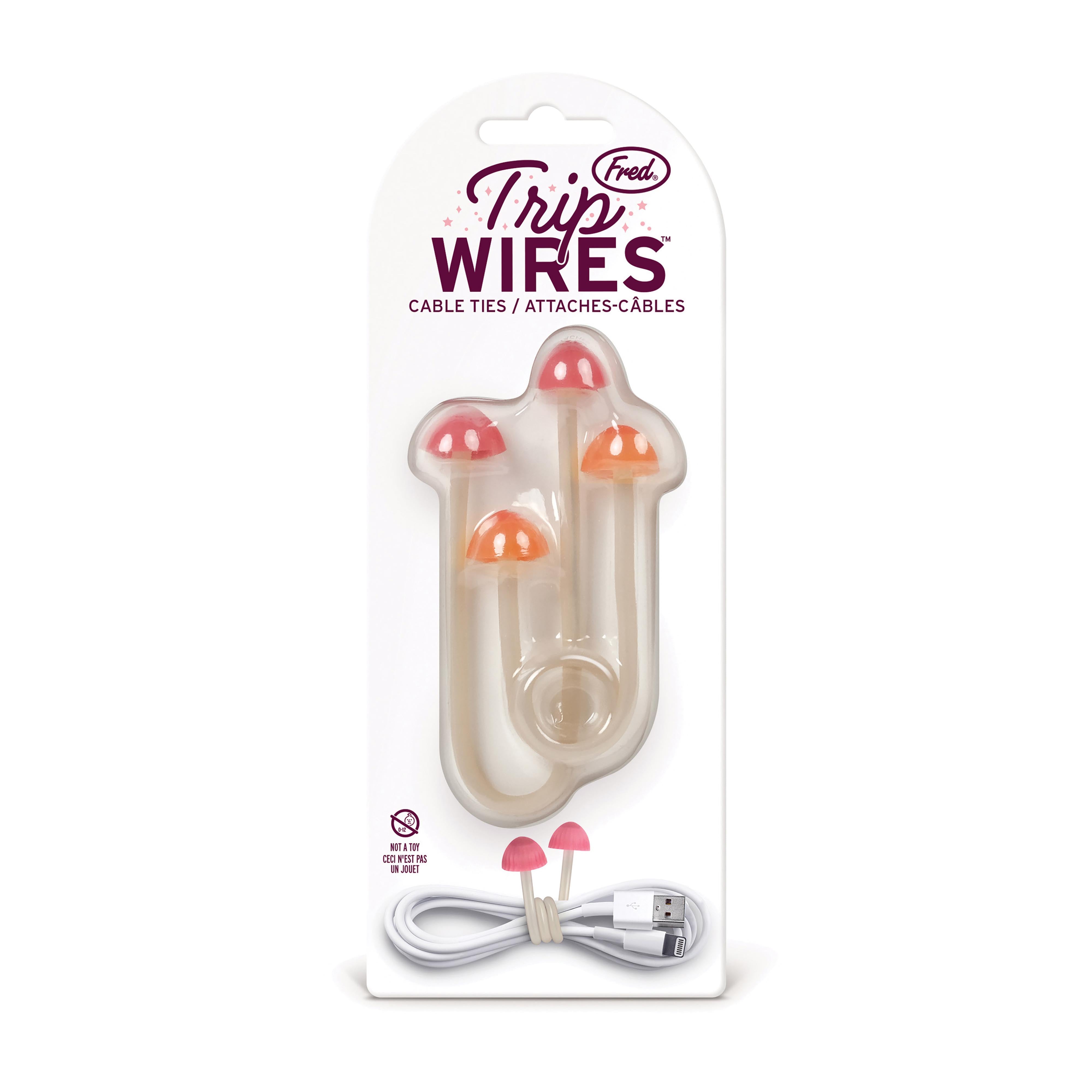Fred Trip Wires Cable Ties 2 Piece Set Pink