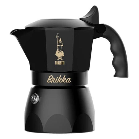 Bialetti Brikka Matte Black 2 Cup (100ml) Stovetop Coffee Maker