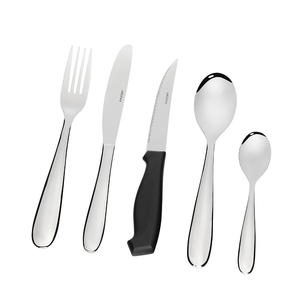Wiltshire Bronte Cutlery Set with Steak Knives 50 Piece