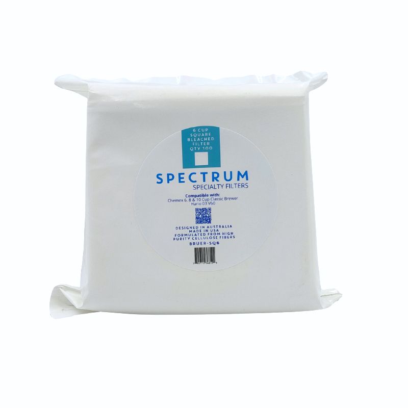 Bruer Spectrum Square Paper Filter 6 Cup (100pk)