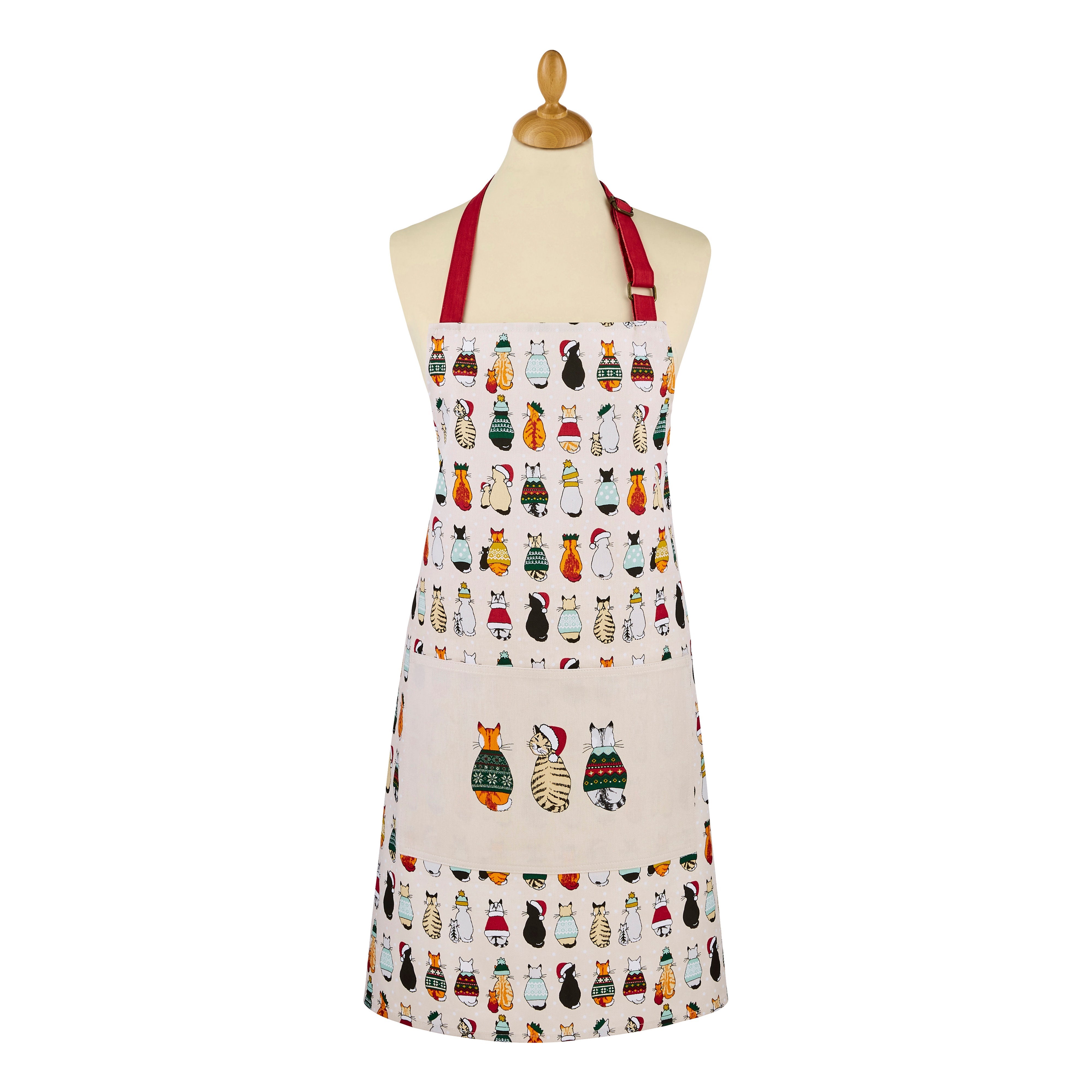 Ulster Weavers Christmas Cats In Waiting Cotton Apron Multi-Coloured