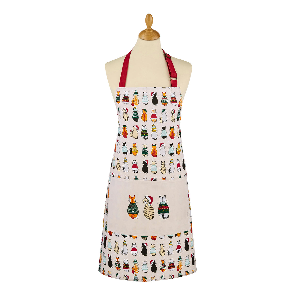 Ulster Weavers Christmas Cats In Waiting Cotton Apron Multi-Coloured