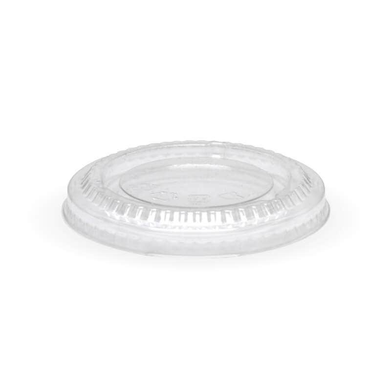 BioPak 250ml / 8oz Clear PET Flat BioBowl Lid