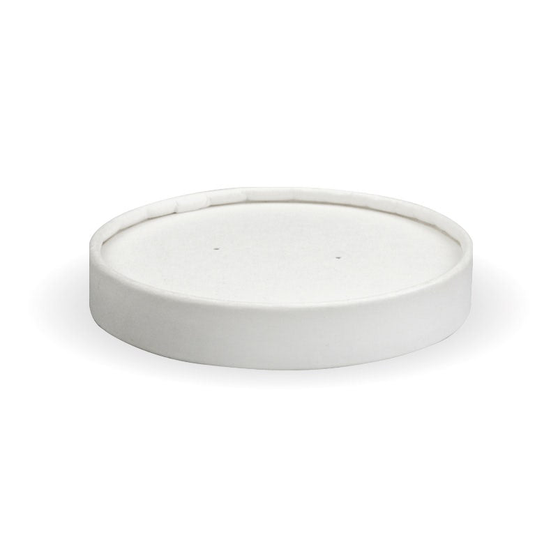 BioPak 250ml / 8oz White Paper BioBowl Lid