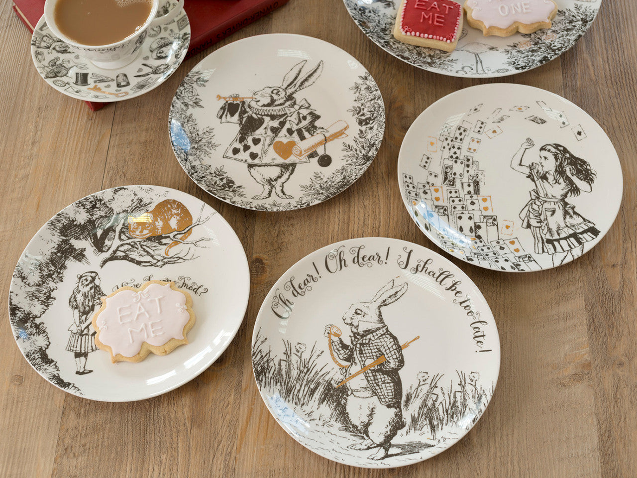 V&A Alice in Wonderland Side Plate Set of 4