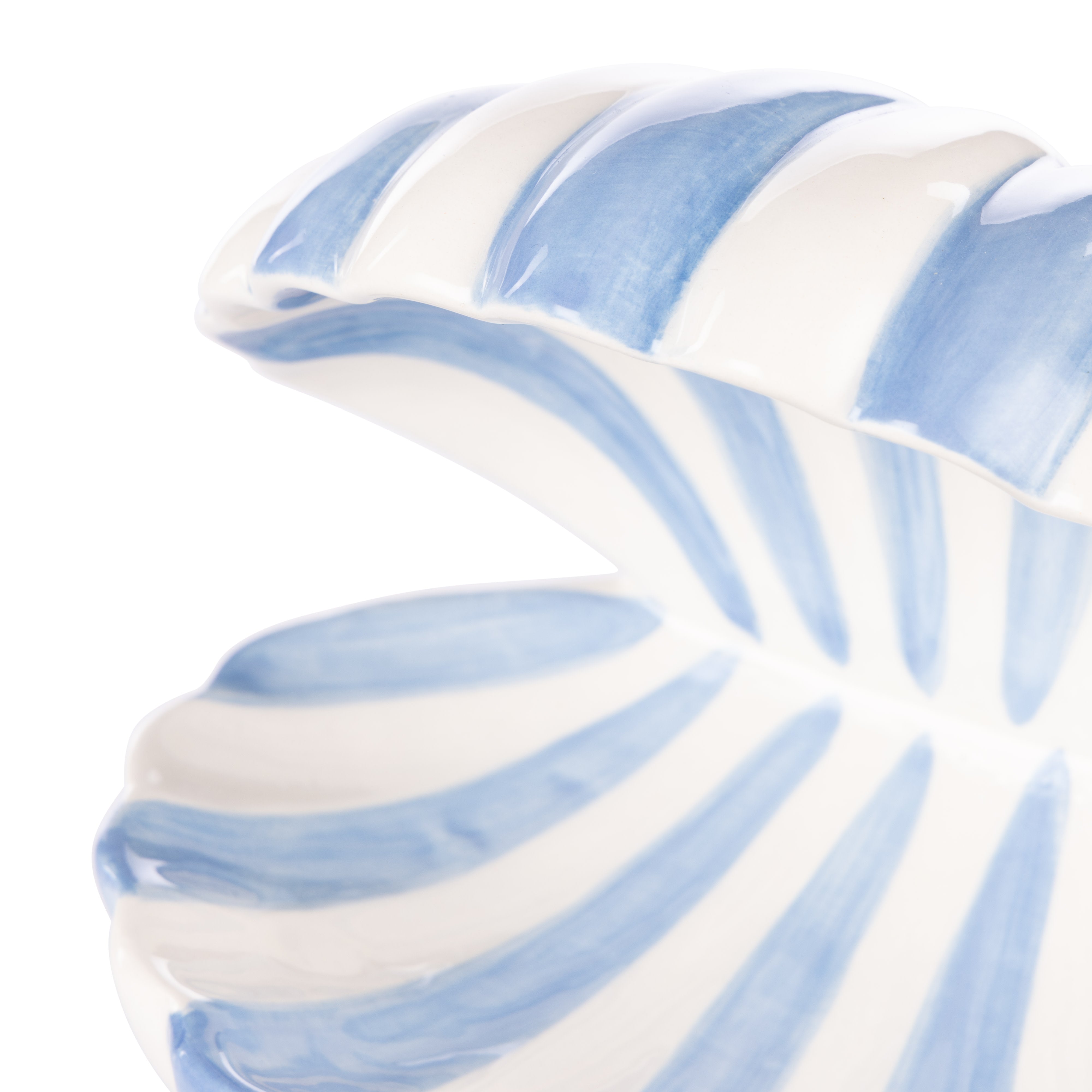 Emporium Zona Clam Dish White & Blue