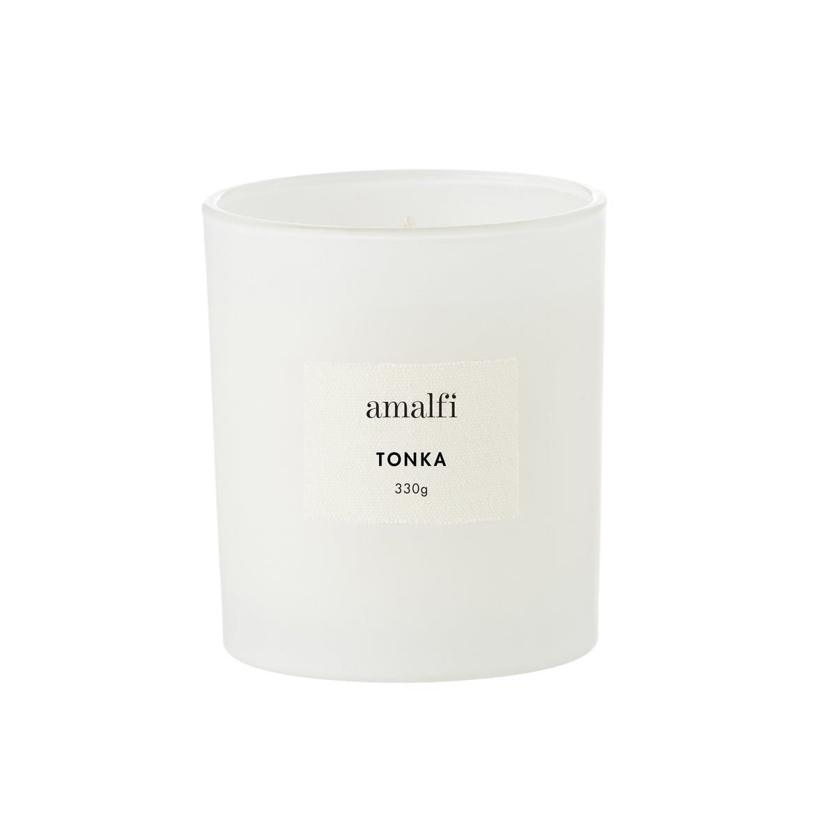 Amalfi Tonka Scented Soy Wax Candle 330g White