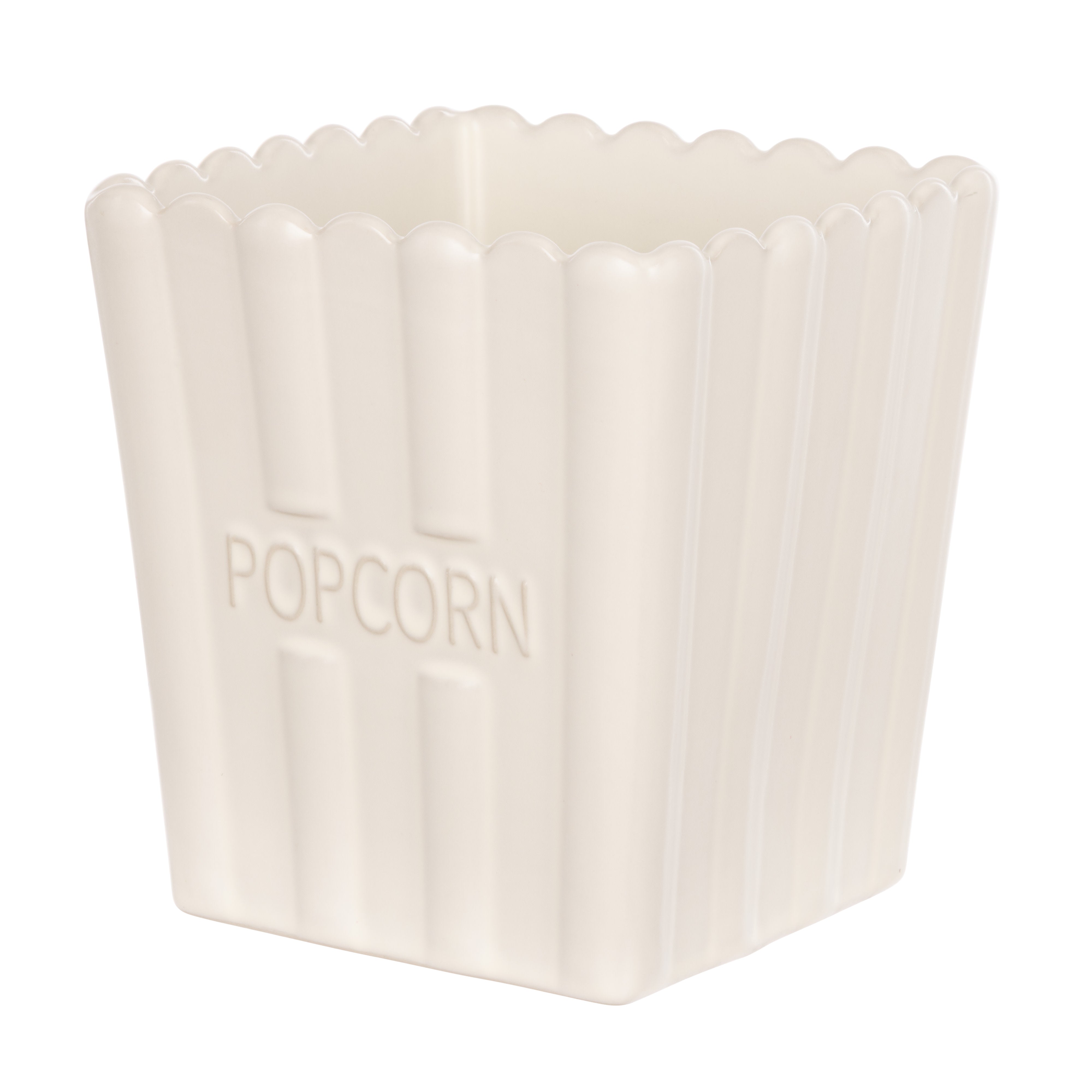 Davis & Waddell Peggy Large Stoneware Popcorn Bowl Off White