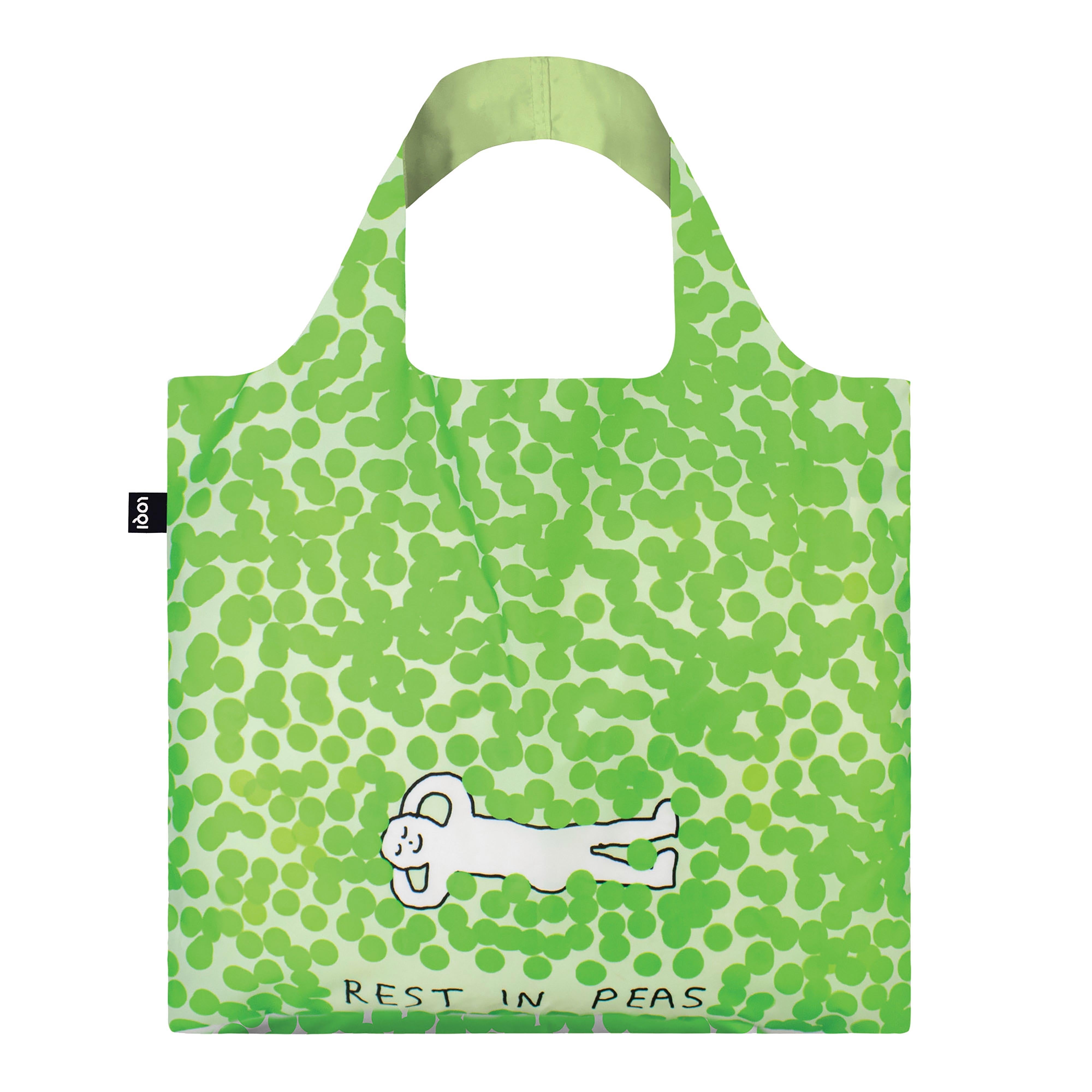 LOQI Constant Bagel Therapy Rest in Peas Tote Bag