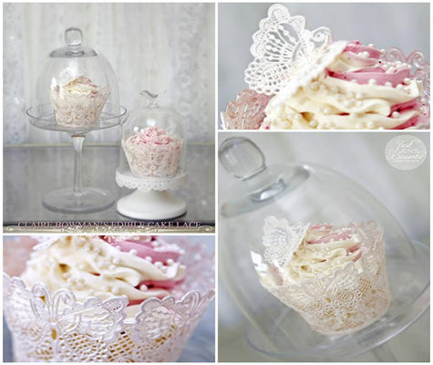 Claire Bowman Cake Lace Butterflies Cupcake Wrapper 3D Cake Lace Mat