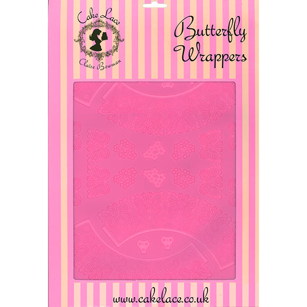 Claire Bowman Cake Lace Butterflies Cupcake Wrapper 3D Cake Lace Mat