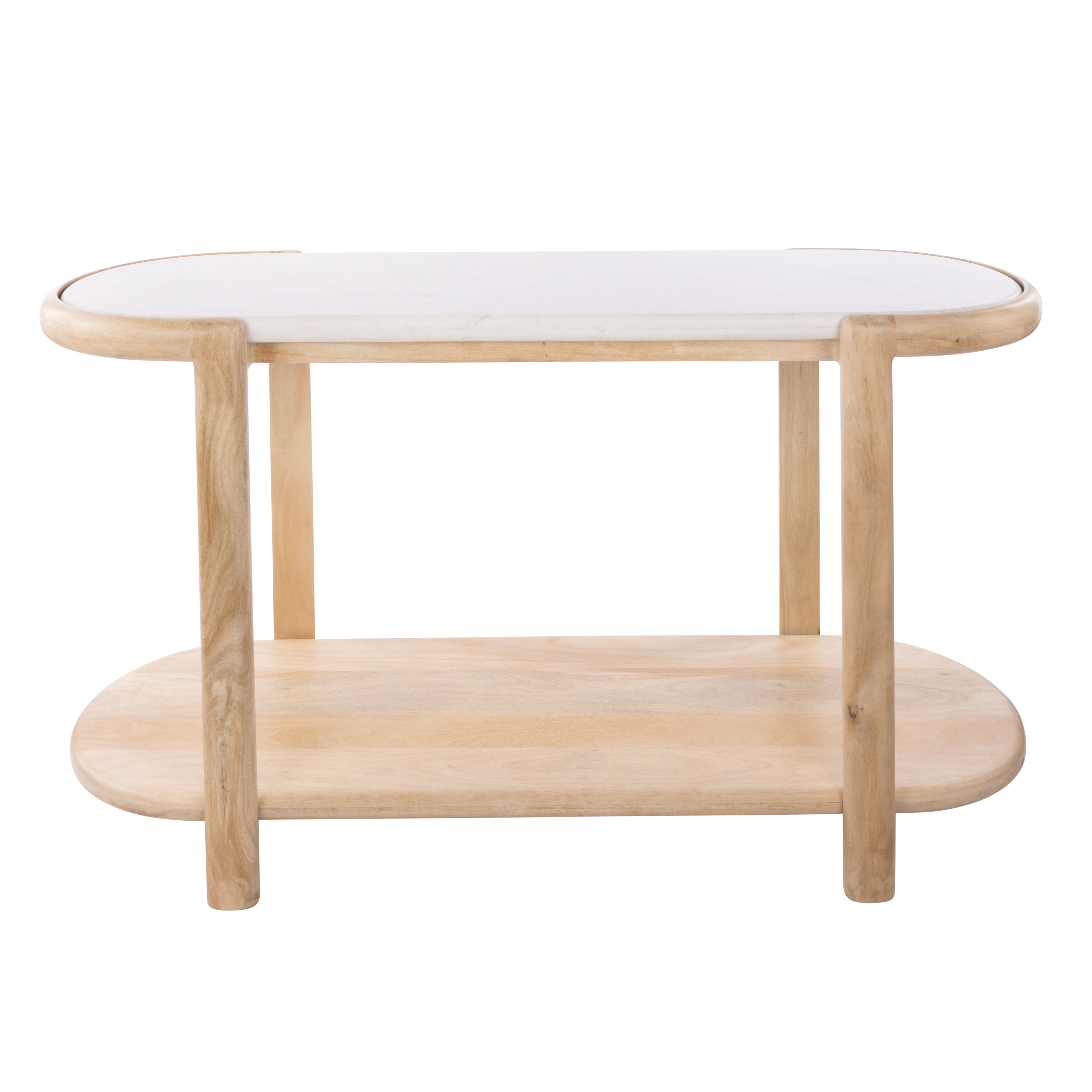 Grand Designs Ashton Console White & Bleached Wood