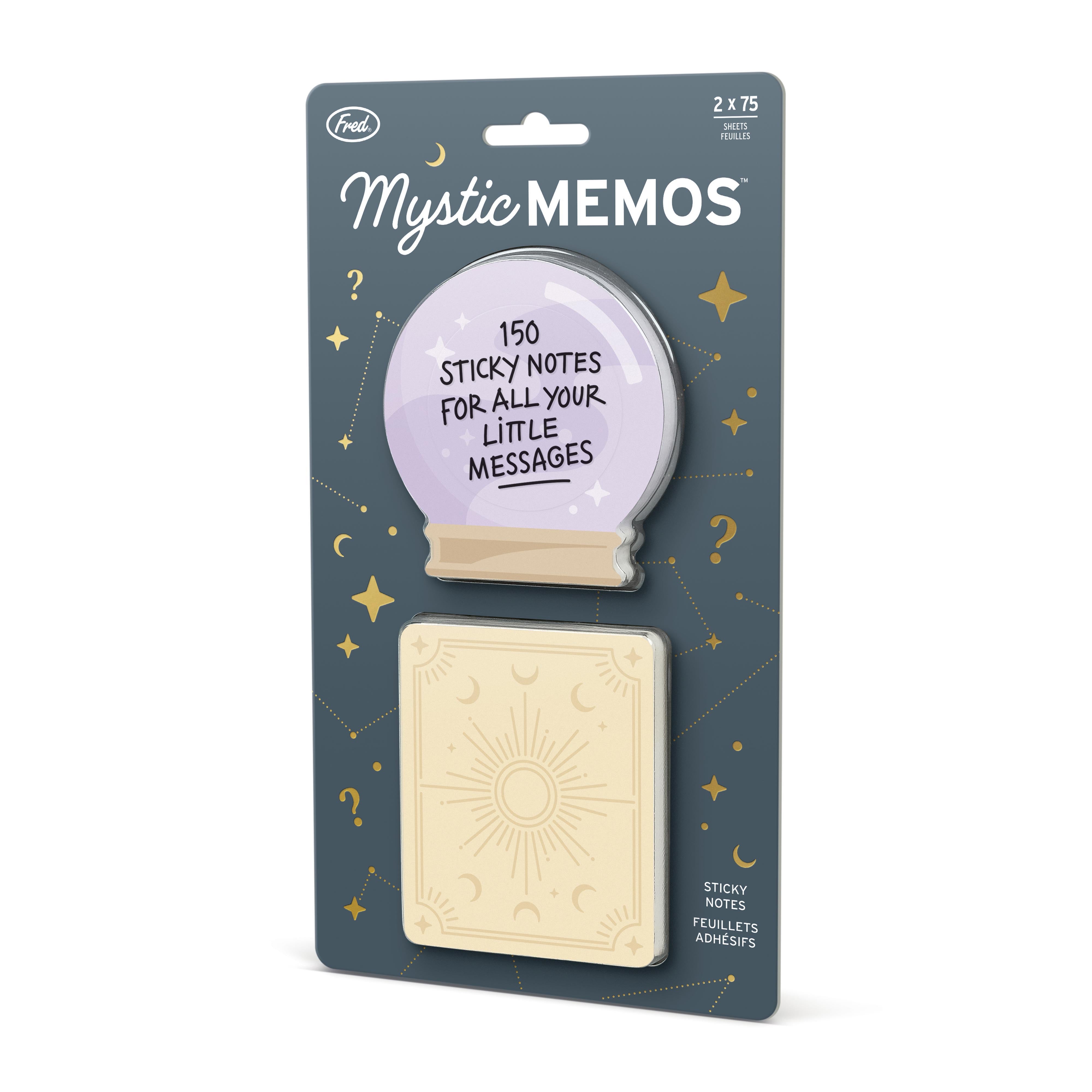 Fred Mystic Memos Sticky Notes 2 Piece Set Multi-Coloured