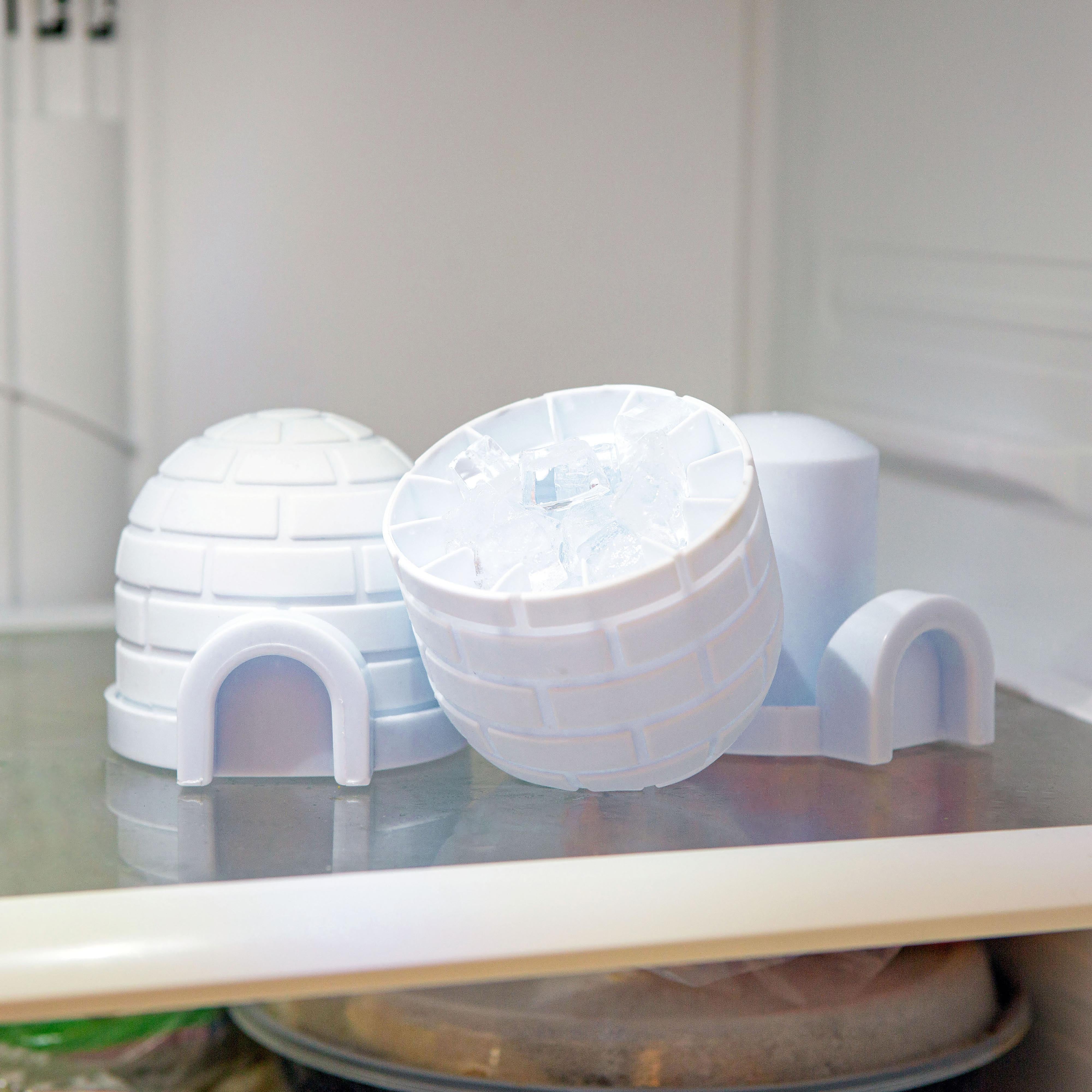 Kikkerland Igloo Mini Ice Moulds 2 Piece Set White