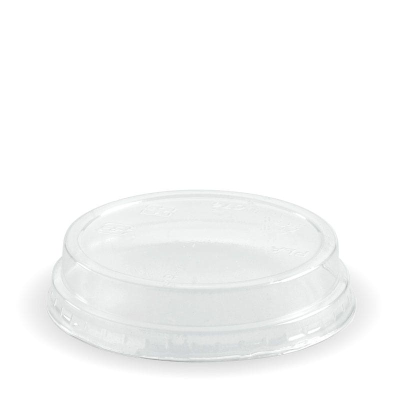 BioPak 60-280ml Dome No Hole Clear BioCup Lid