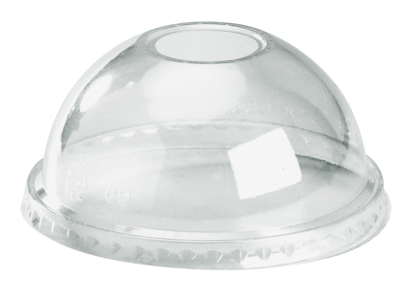 BioPak 300-700ml Dome 22mm Hole Clear BioCup Lid