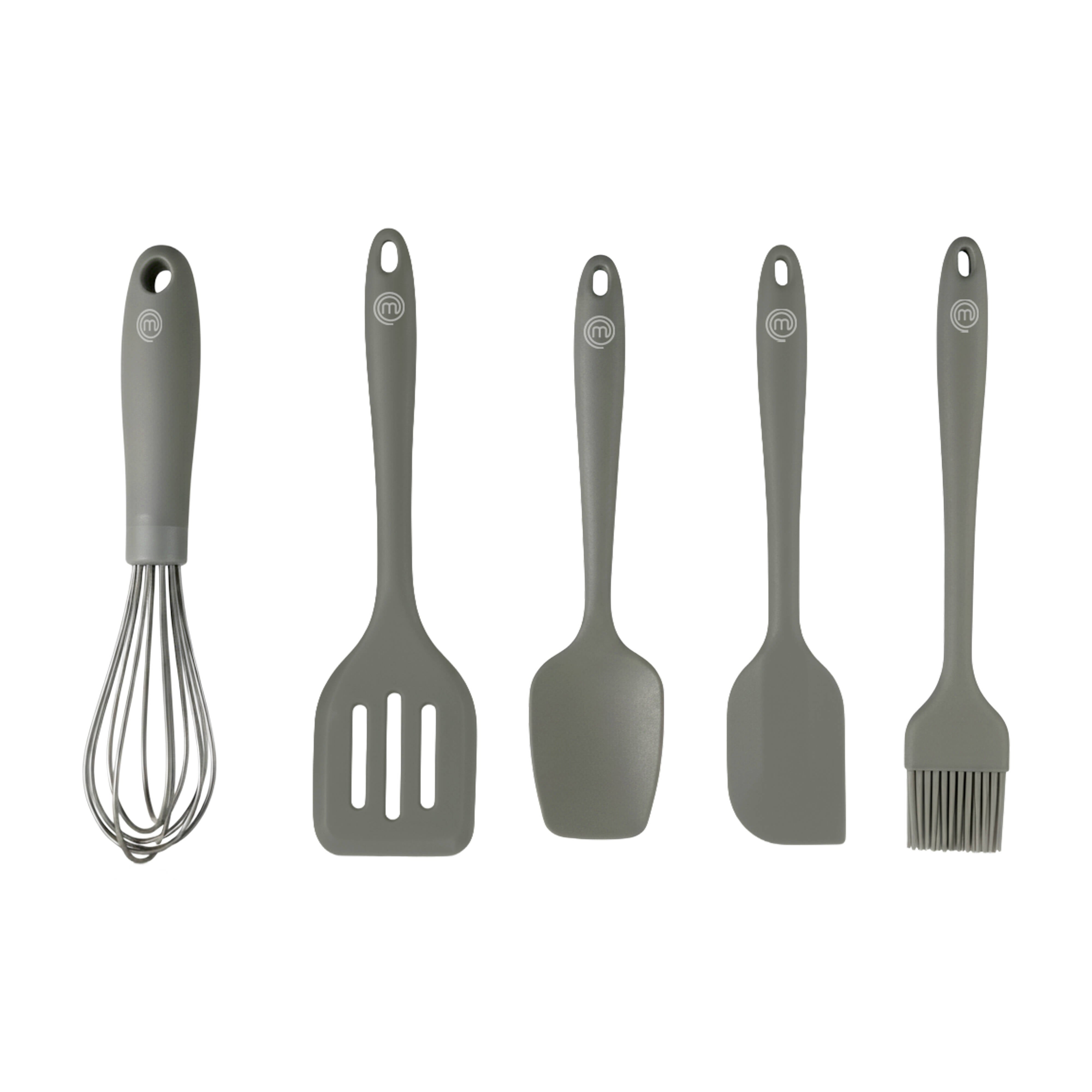 MasterChef Sage SilicoGrip 5 Piece Baking Utensil Set Sage