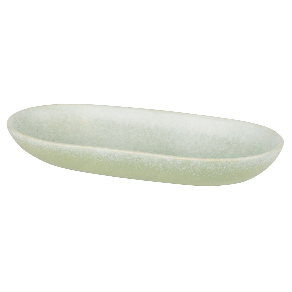 Davis & Waddell Greta Porcelain Oval Serving Plate Large Mint Green