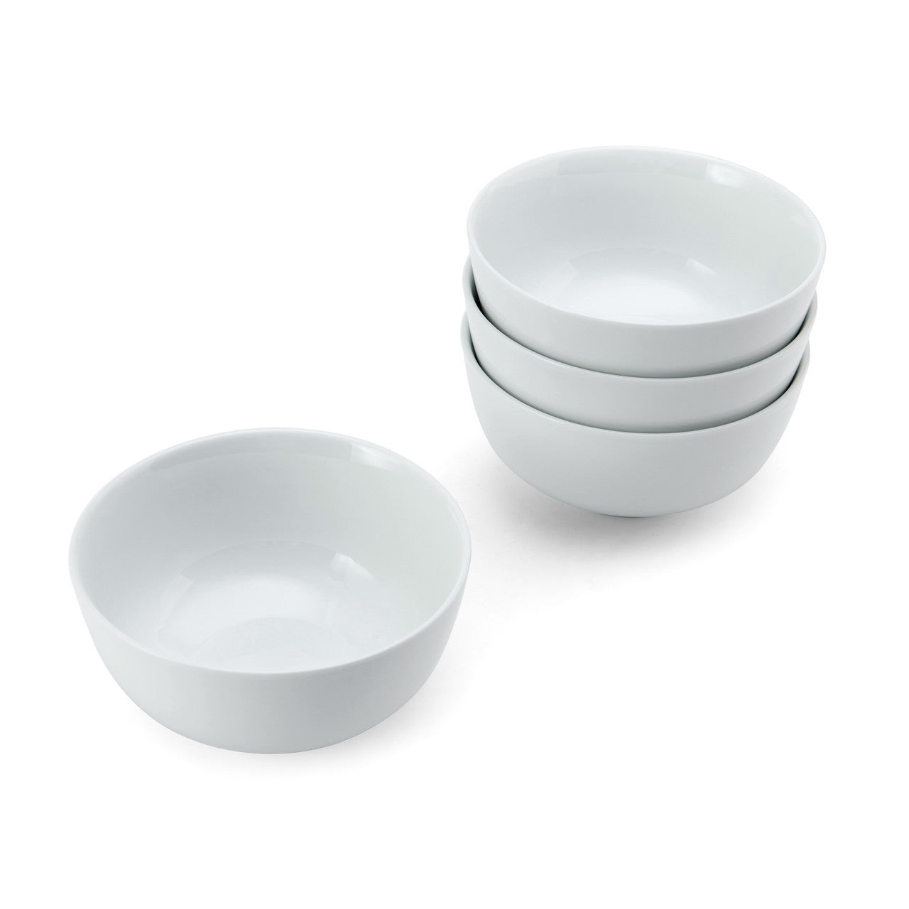 Mikasa Chalk Porcelain Cereal Bowl Set 4 Piece 14cm (White)
