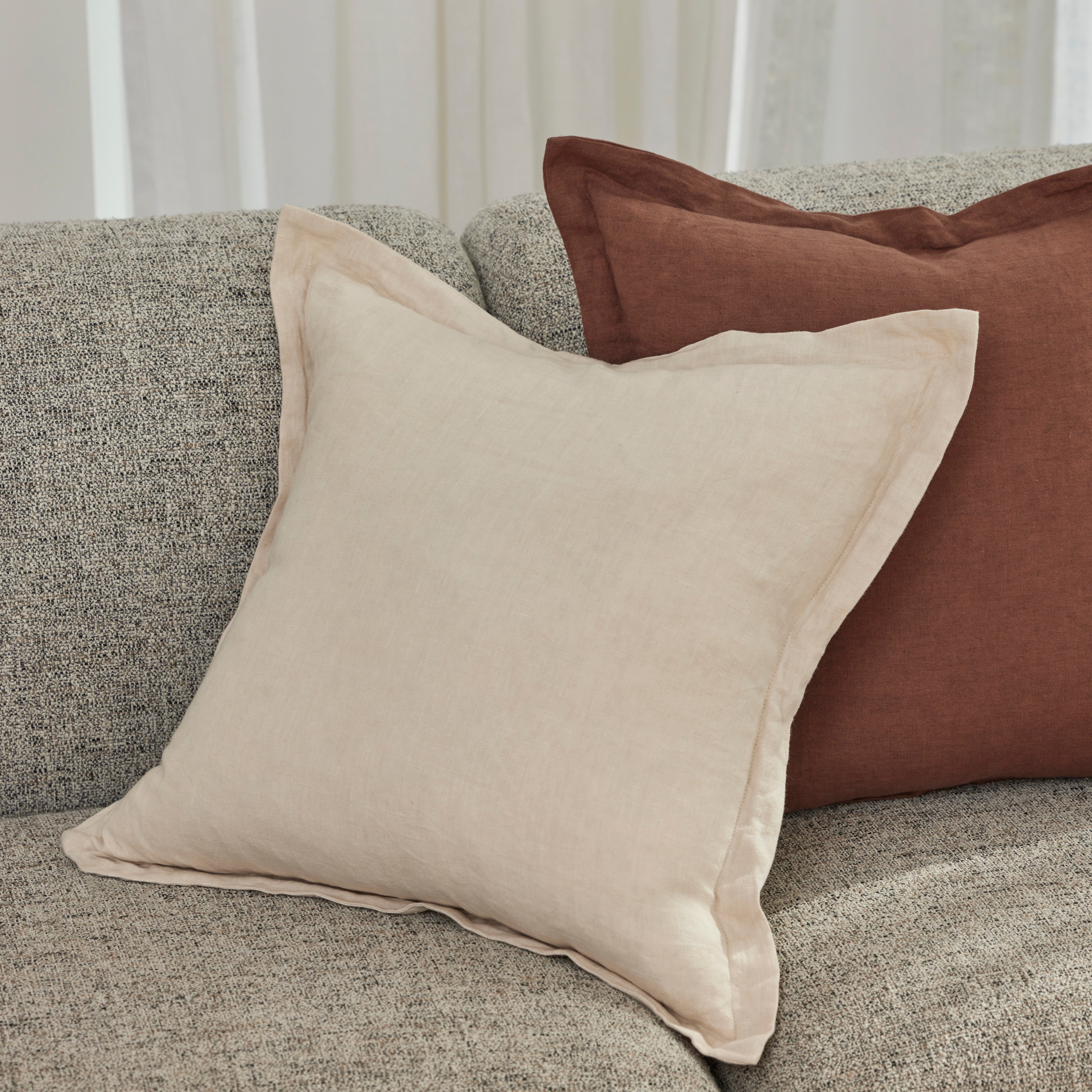 Amalfi Cove Linen Cushion Oat