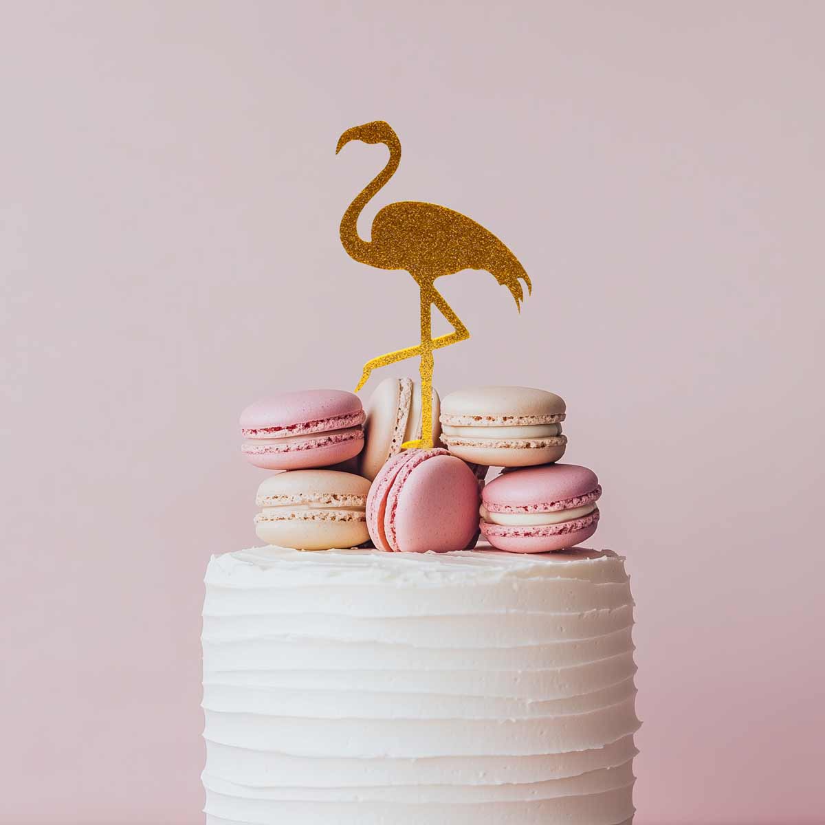 Sugar Crafty Flamingo Cake Topper Gold
