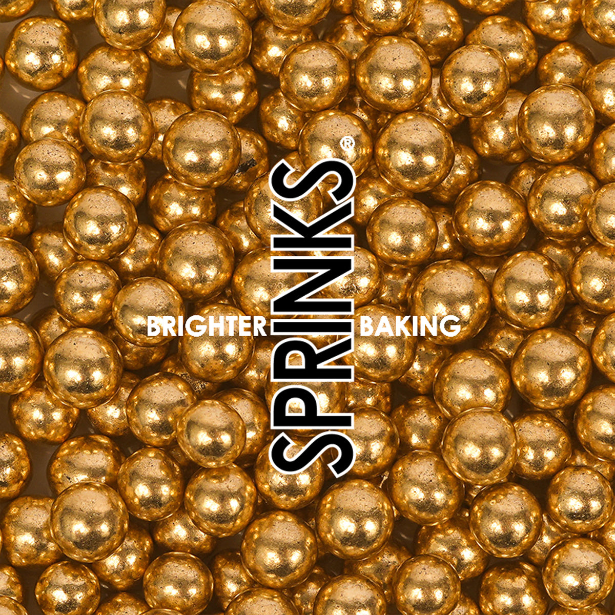 Sprinks Pro Series 2kg Crunchy Shiny Gold 6mm Sprinkles