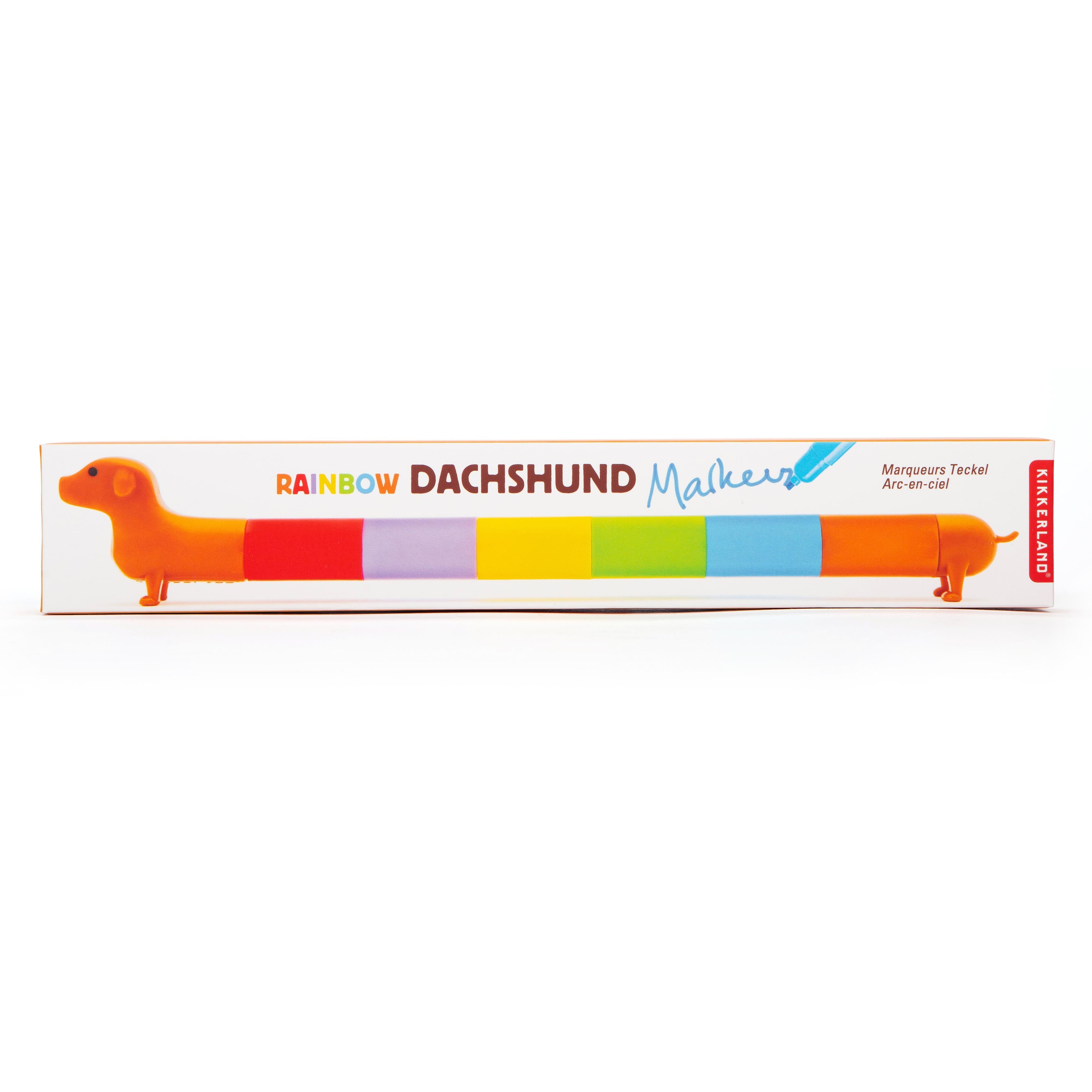 Kikkerland Rainbow Dachshund Markers Multi-Coloured
