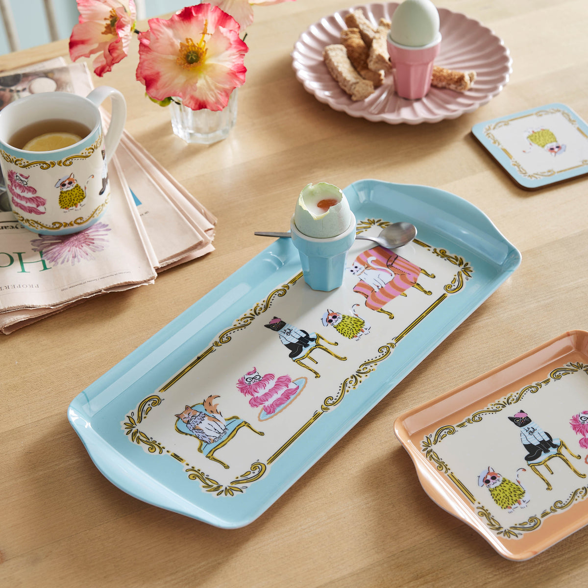 Ulster Weavers Cool Cats Small Tray Multi-Coloured