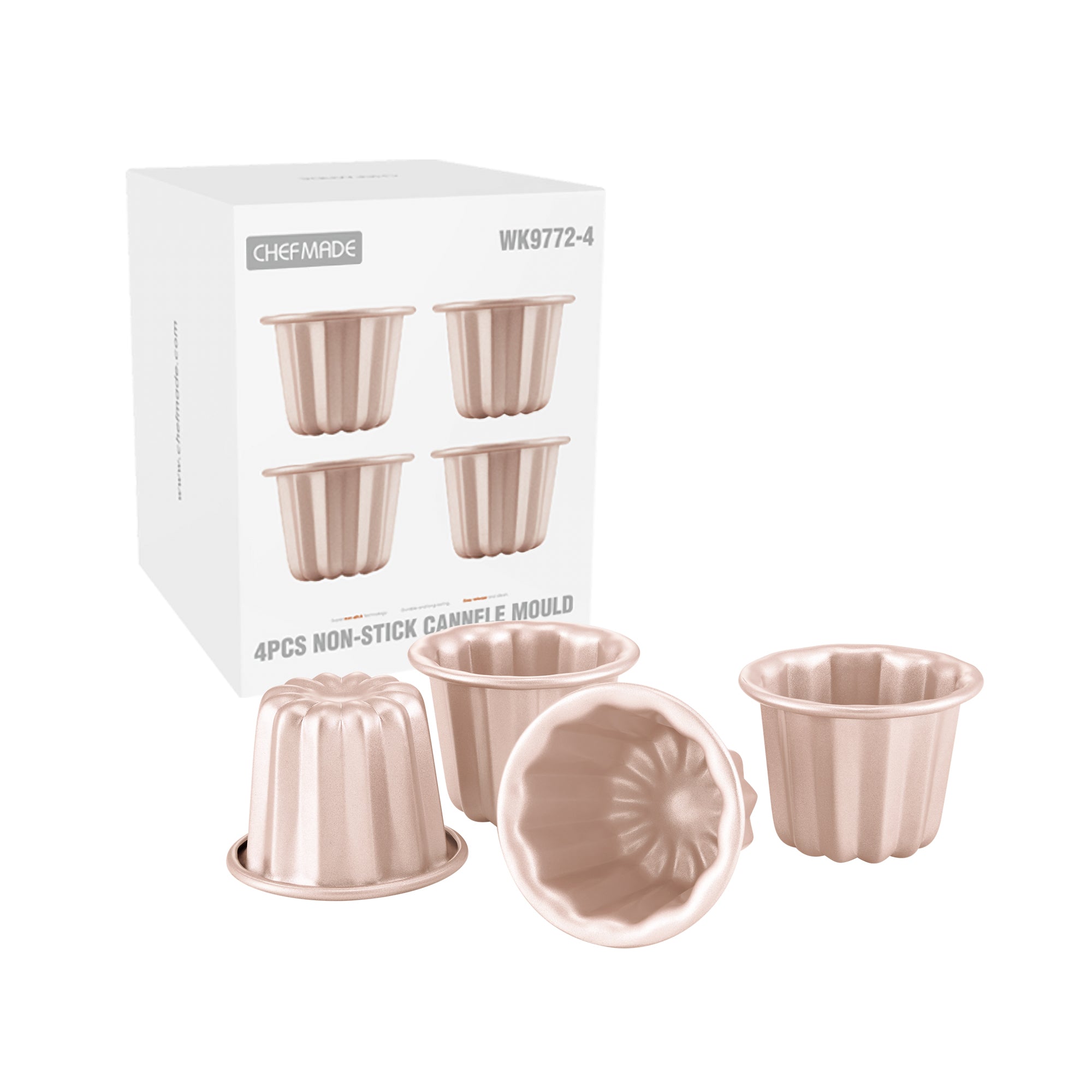 CHEFMADE Canelé Mould Set of 4 (WK9772-4)