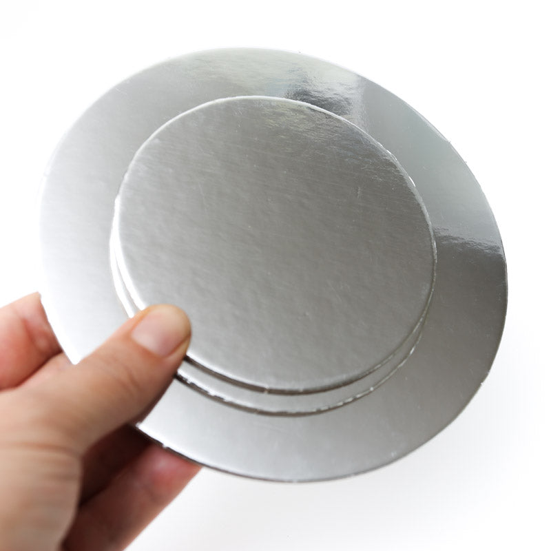 Bake Group Foil Cake Card Board Round Silver 15in