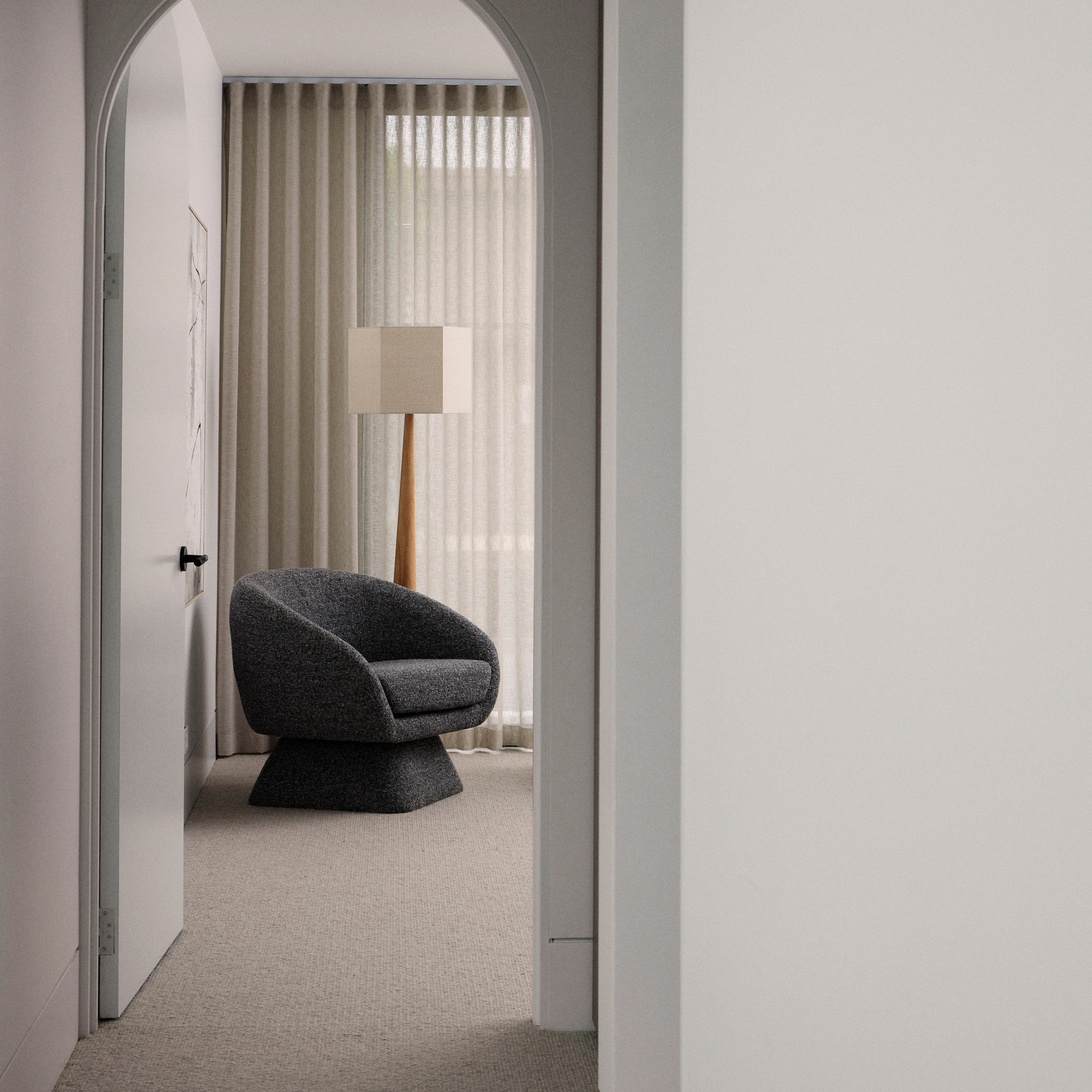 Grand Designs Lucca Swivel Chair Grey